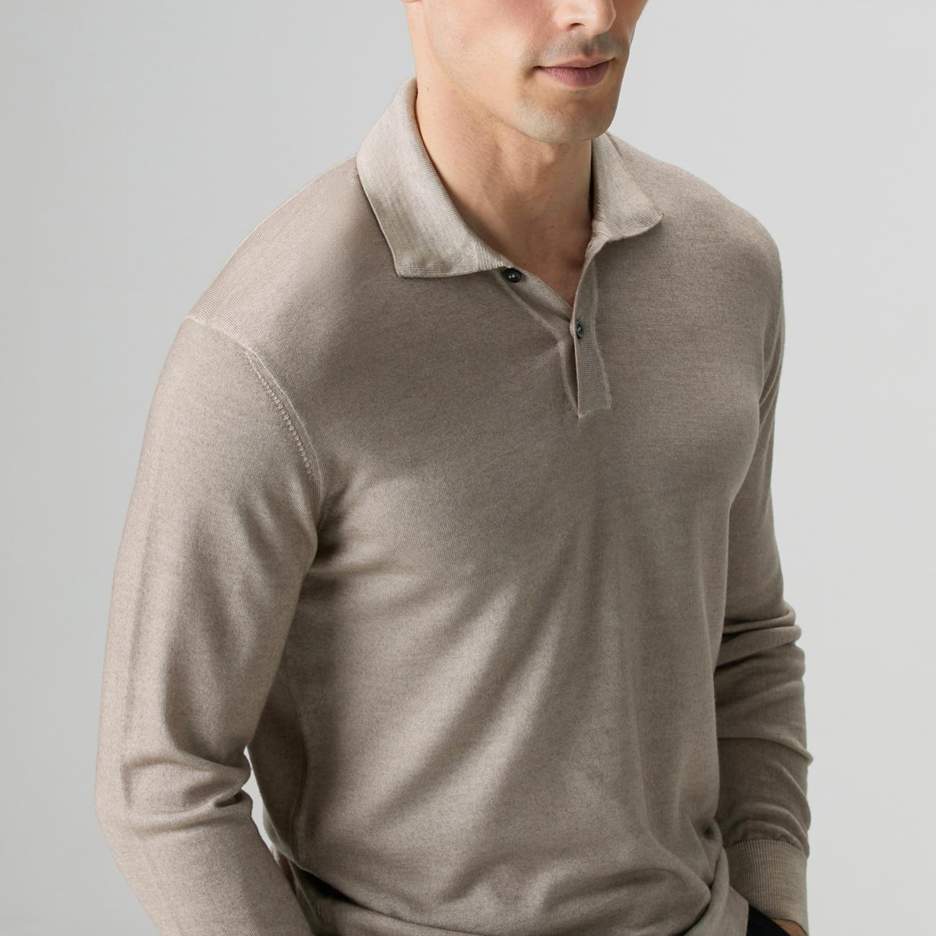 Network Erkek Limited Bej Melanj Yün Triko Kazak