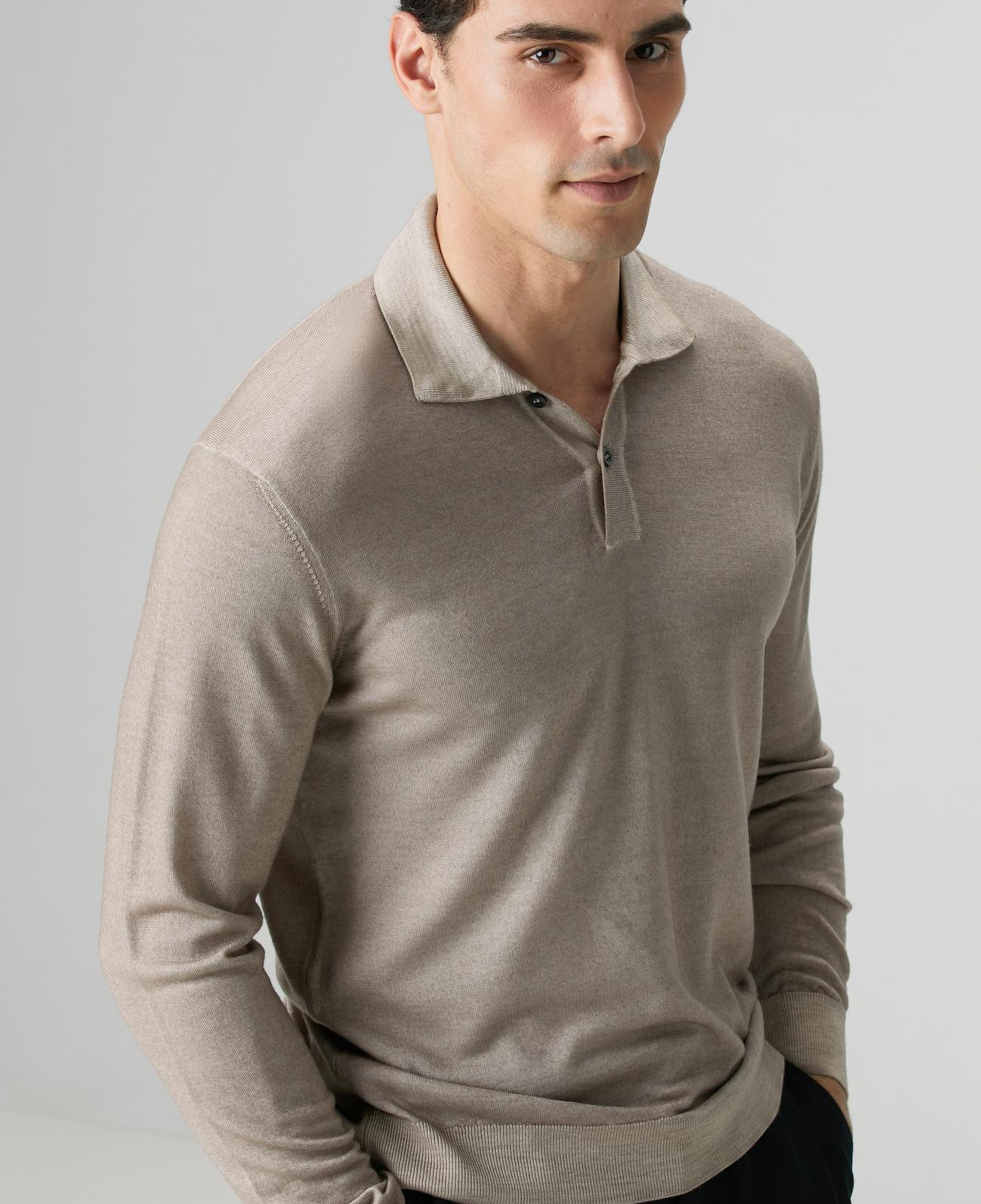 Network Erkek Limited Bej Melanj Yün Triko Kazak