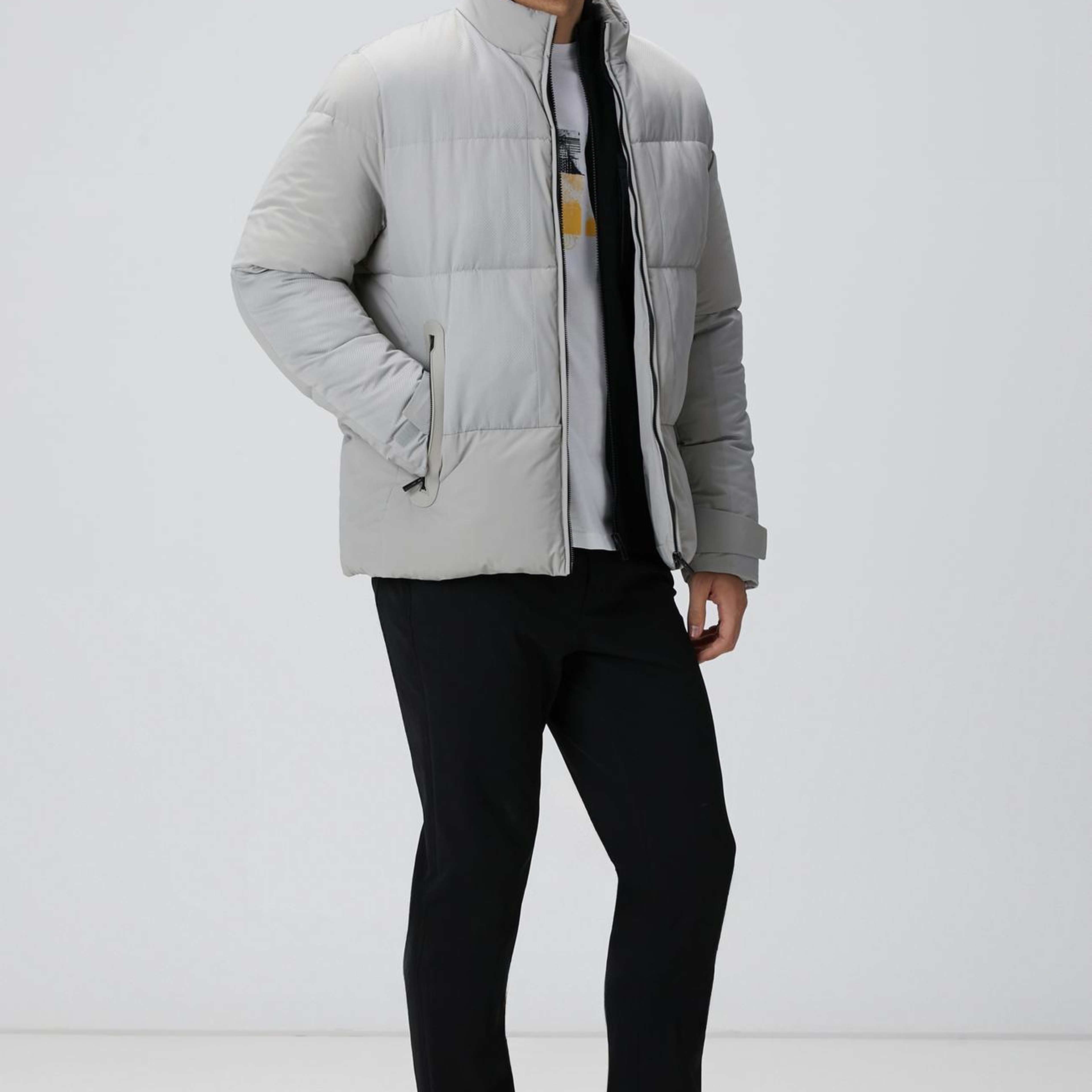 Network Erkek N-Tech Taş Dik Yaka Puffer Mont