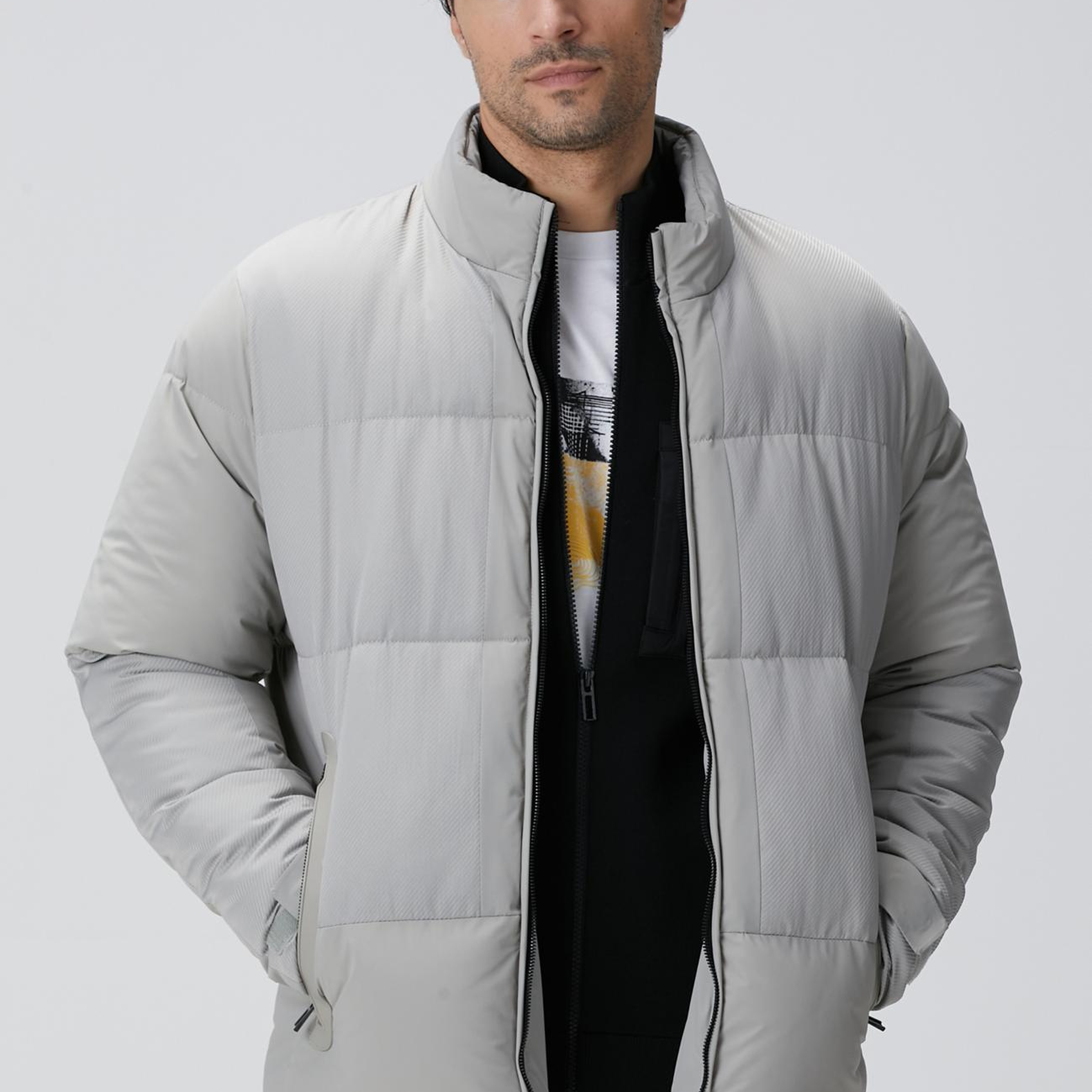 Network Erkek N-Tech Taş Dik Yaka Puffer Mont