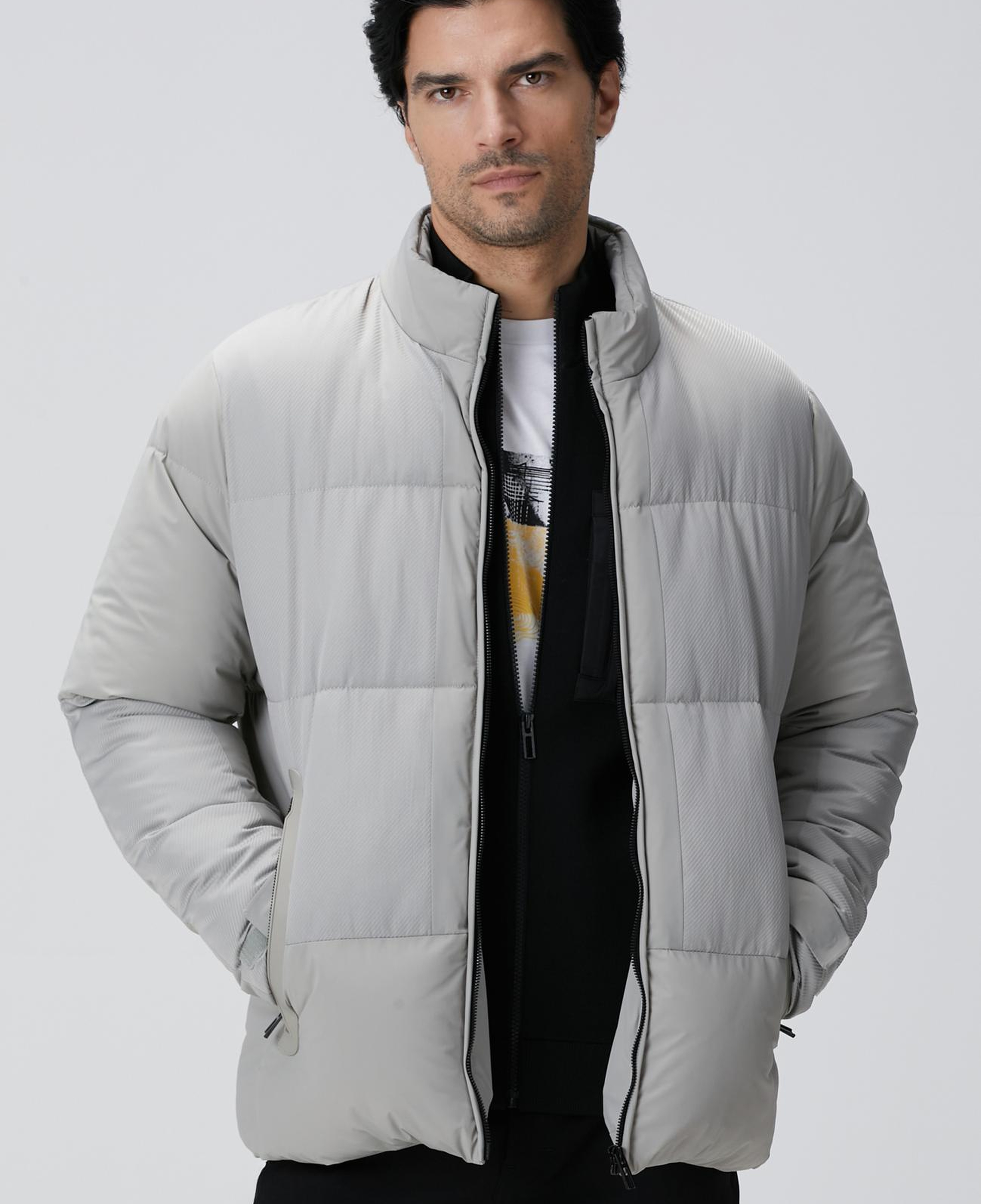 Network Erkek N-Tech Taş Dik Yaka Puffer Mont