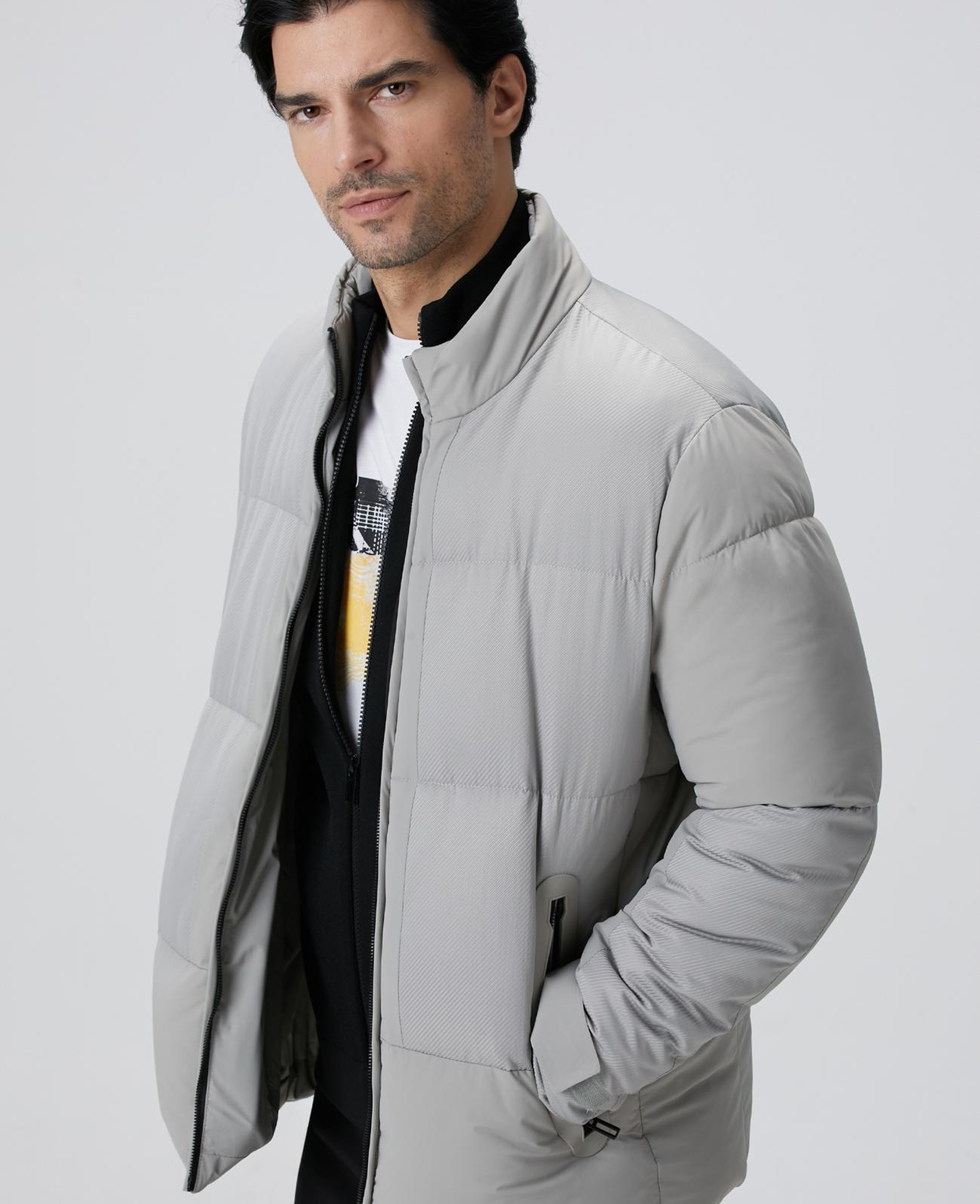 Network Erkek N-Tech Taş Dik Yaka Puffer Mont