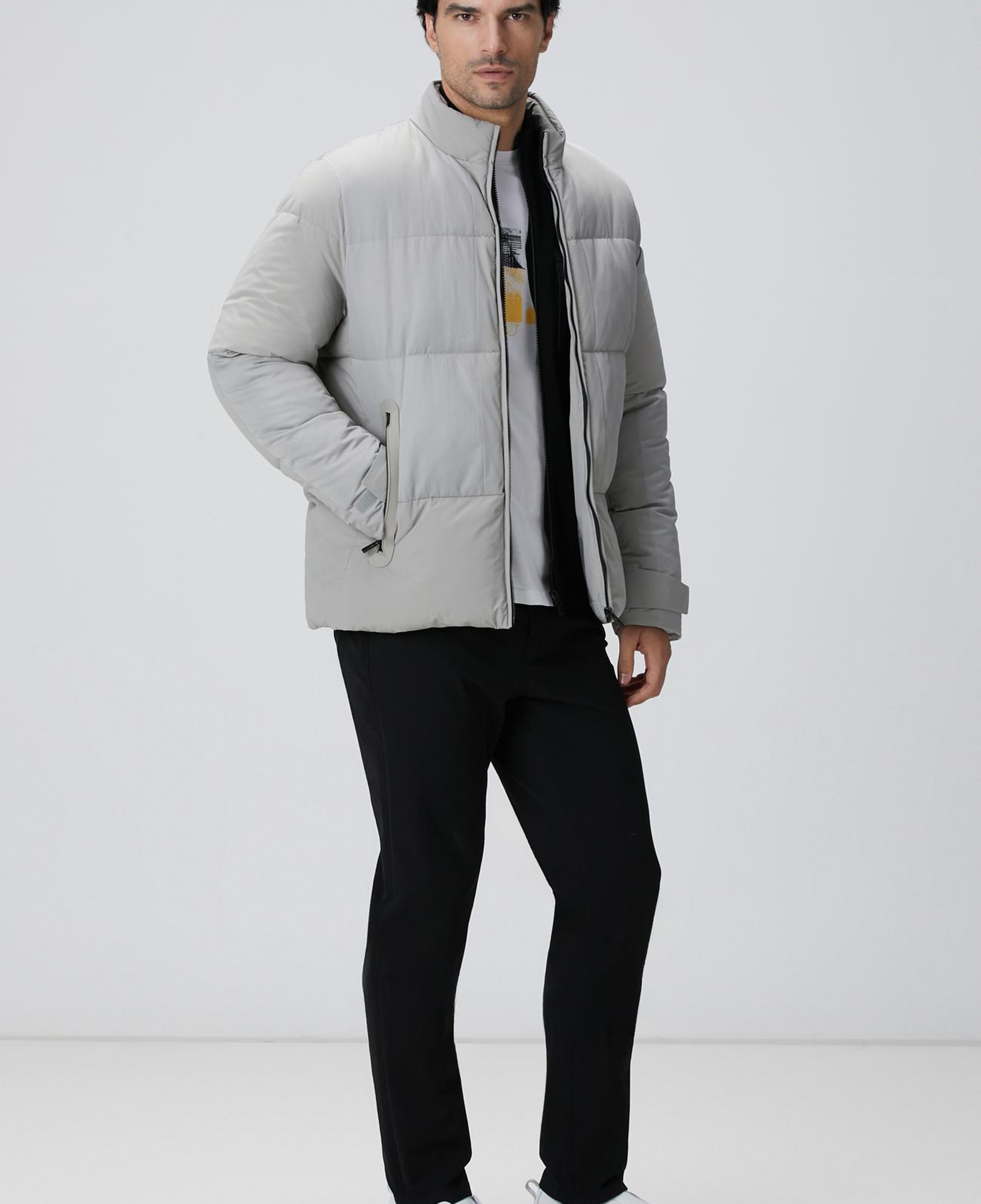 Network Erkek N-Tech Taş Dik Yaka Puffer Mont