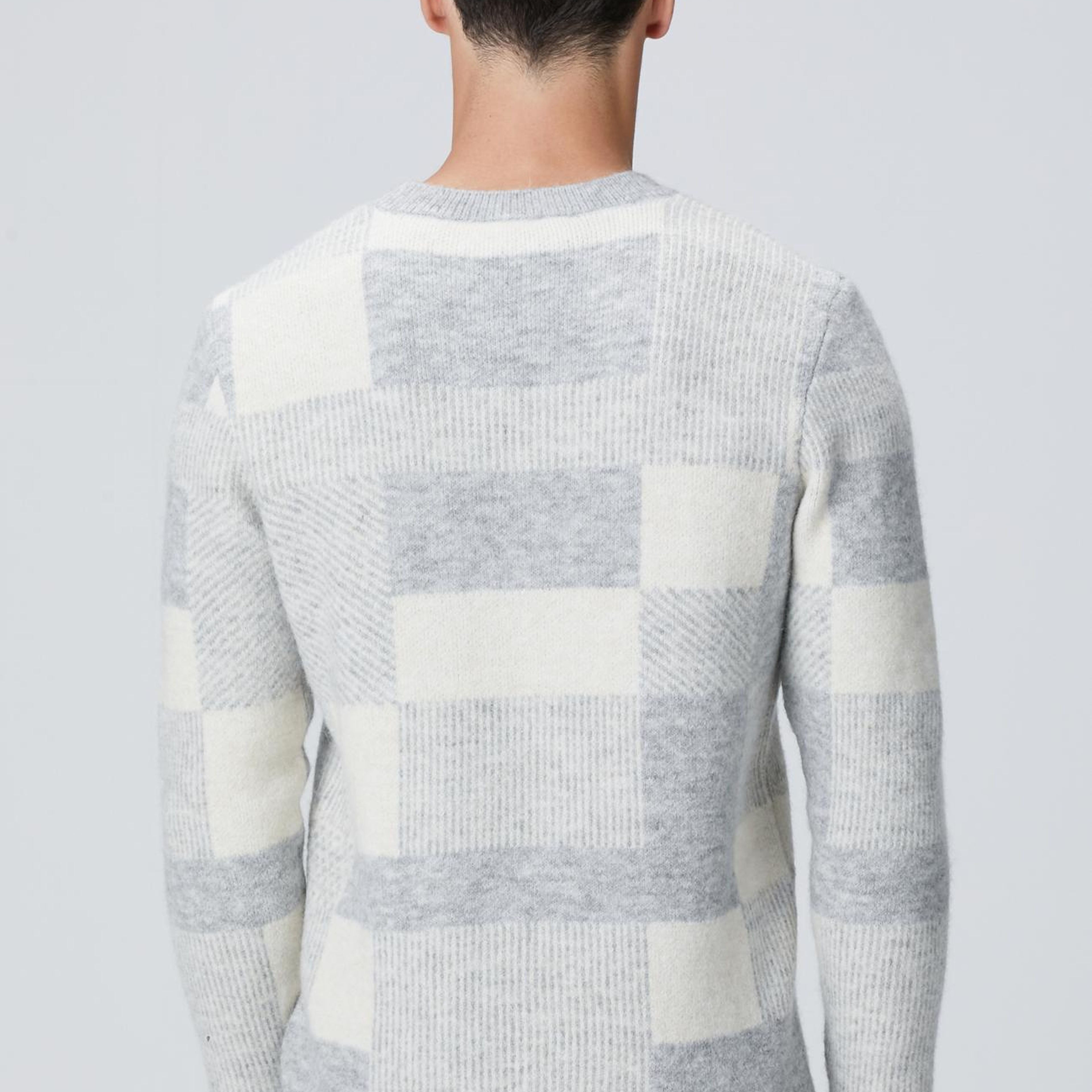 Network Erkek Gri Yün Karışımlı Triko Kazak