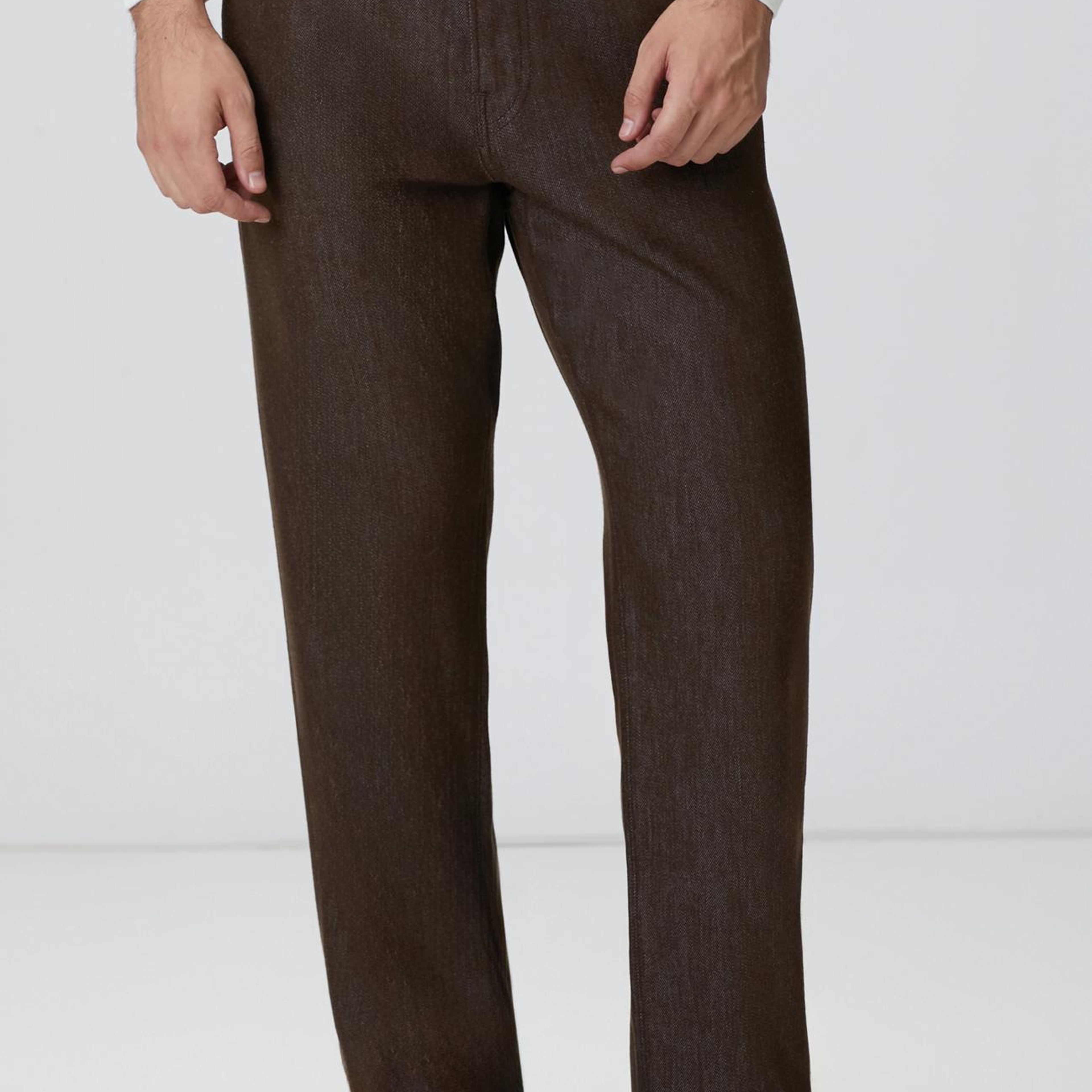 Network Erkek Kahverengi Denim Pantolon