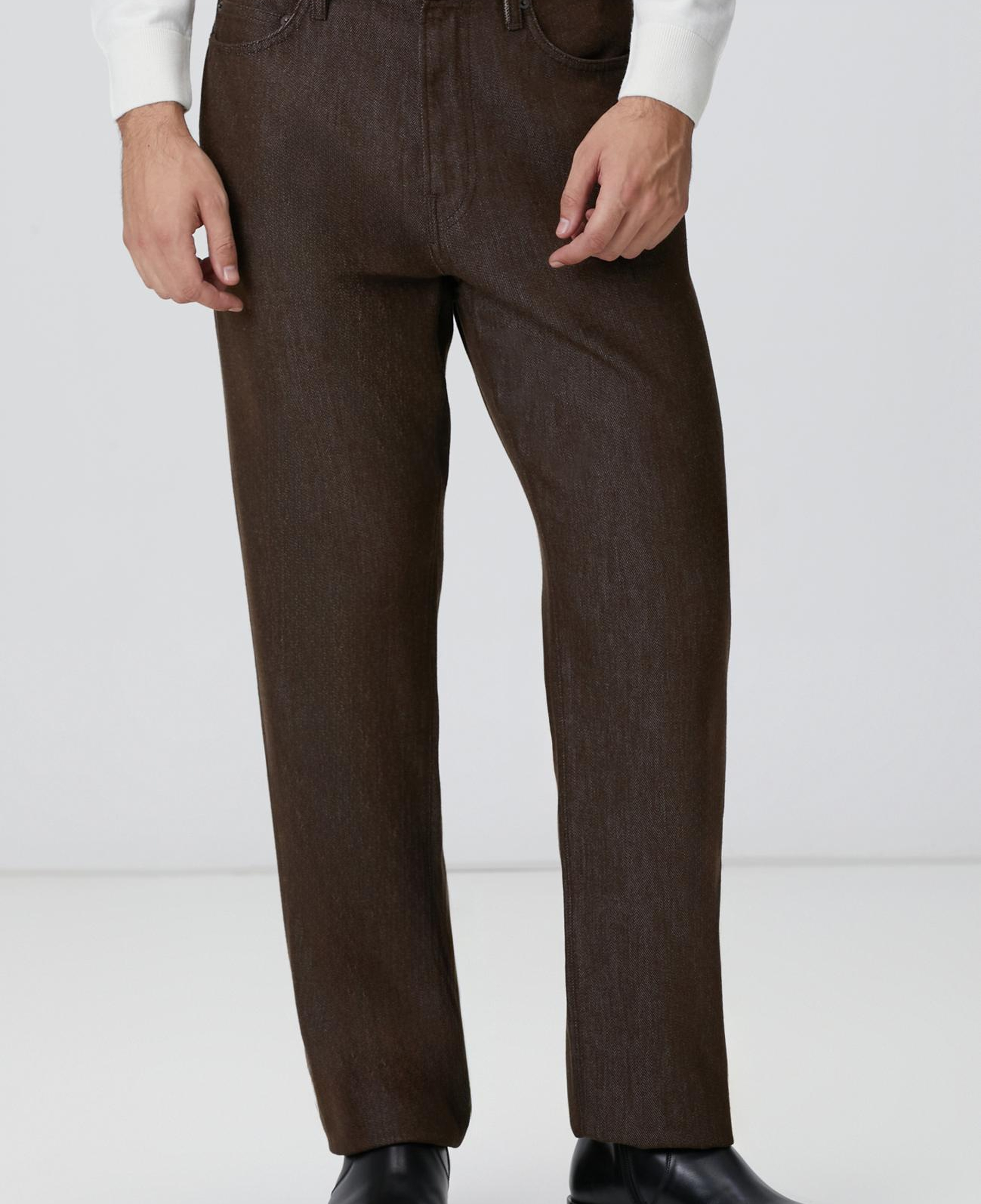 Network Erkek Kahverengi Denim Pantolon