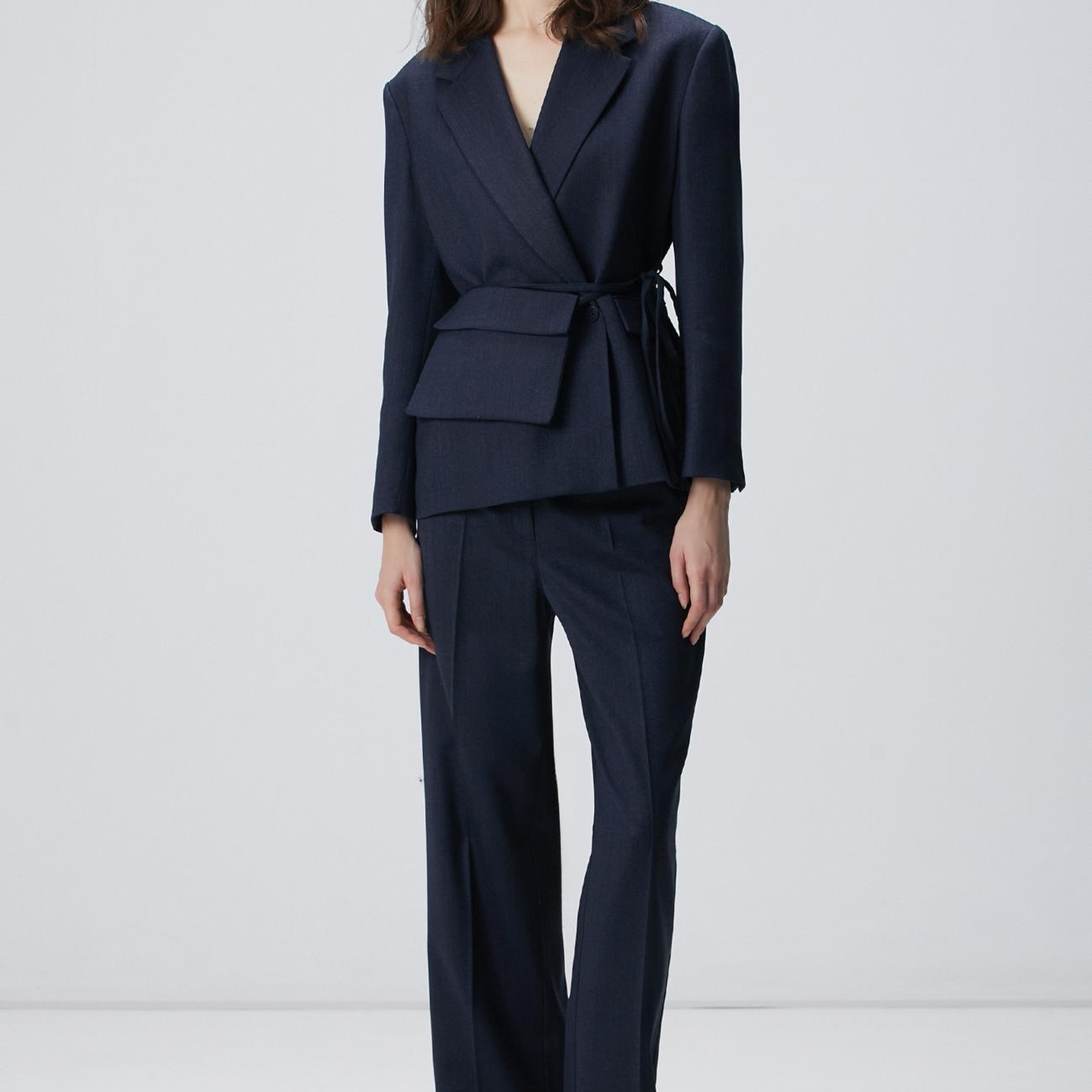 Network Kadın Lacivert Yün Karışımlı Ceket