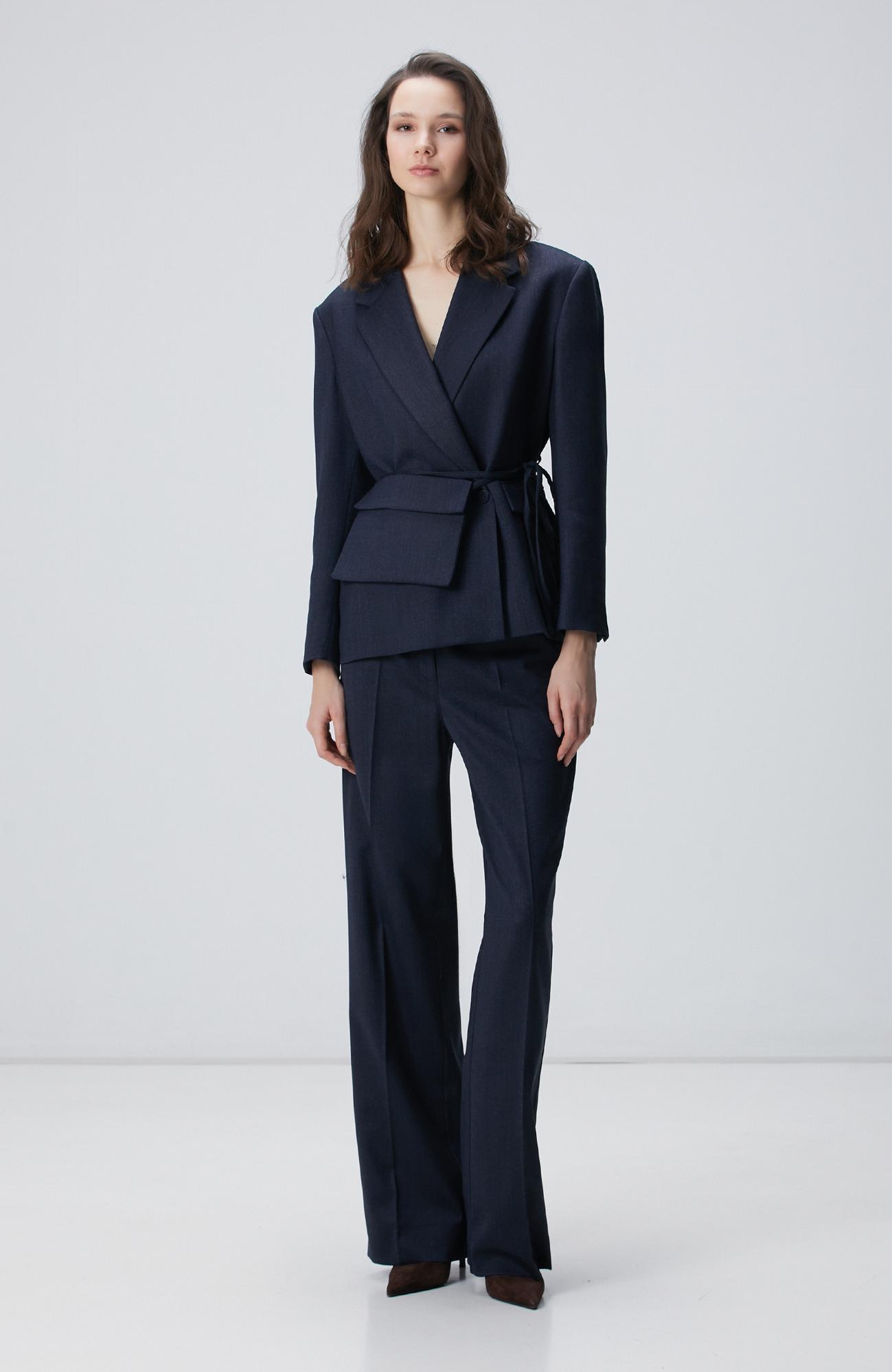 Network Kadın Lacivert Yün Karışımlı Ceket