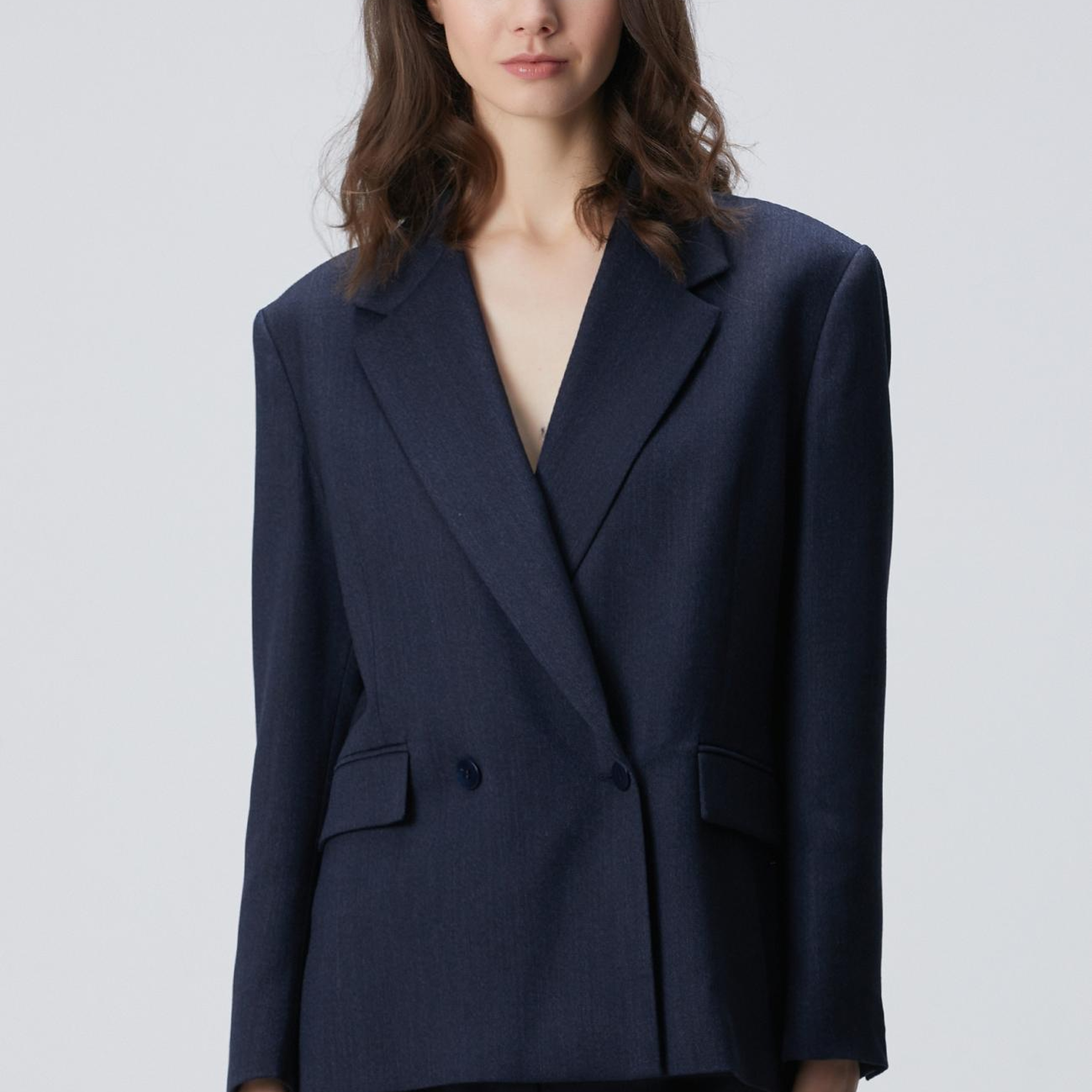 Network Kadın Lacivert Yün Karışımlı Ceket