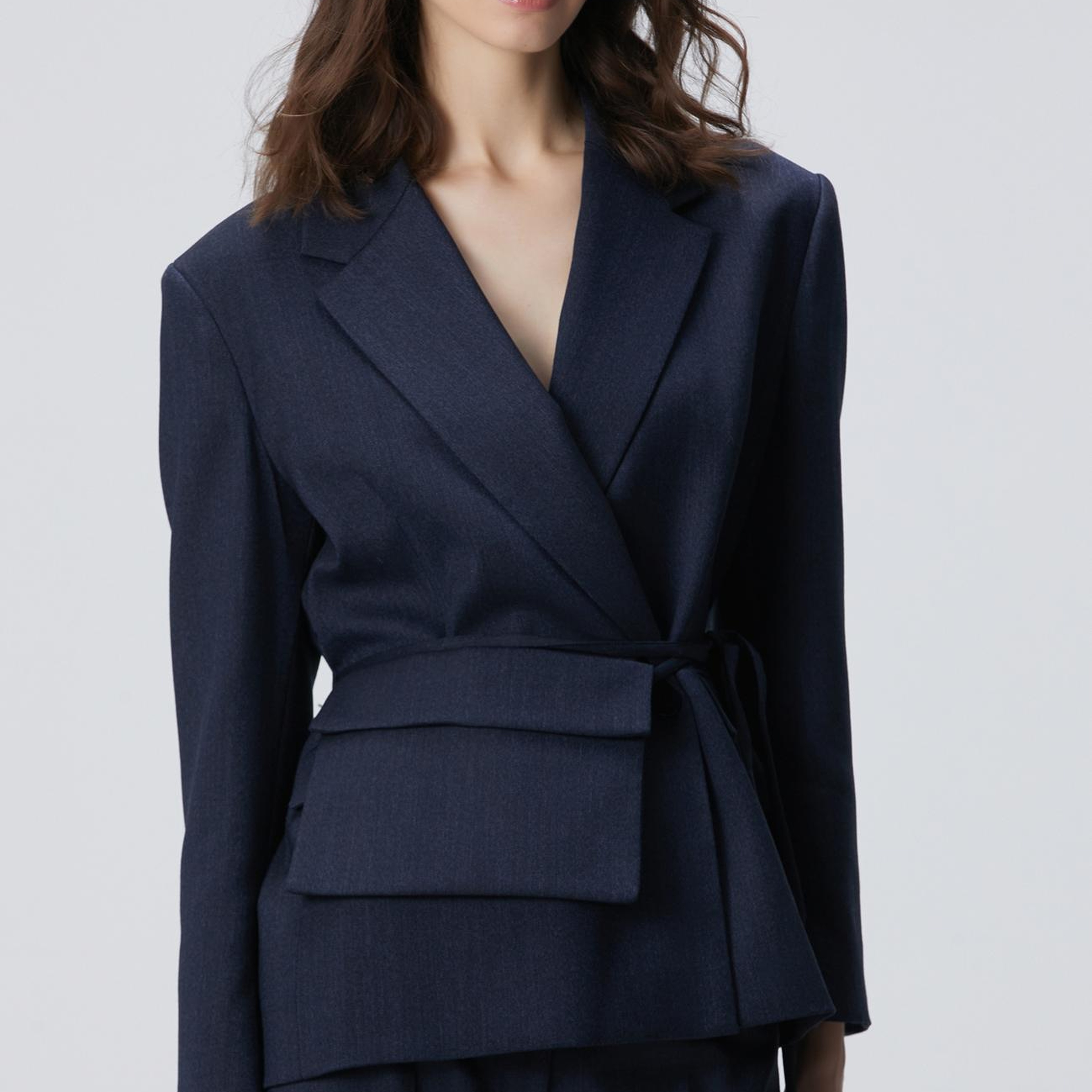 Network Kadın Lacivert Yün Karışımlı Ceket