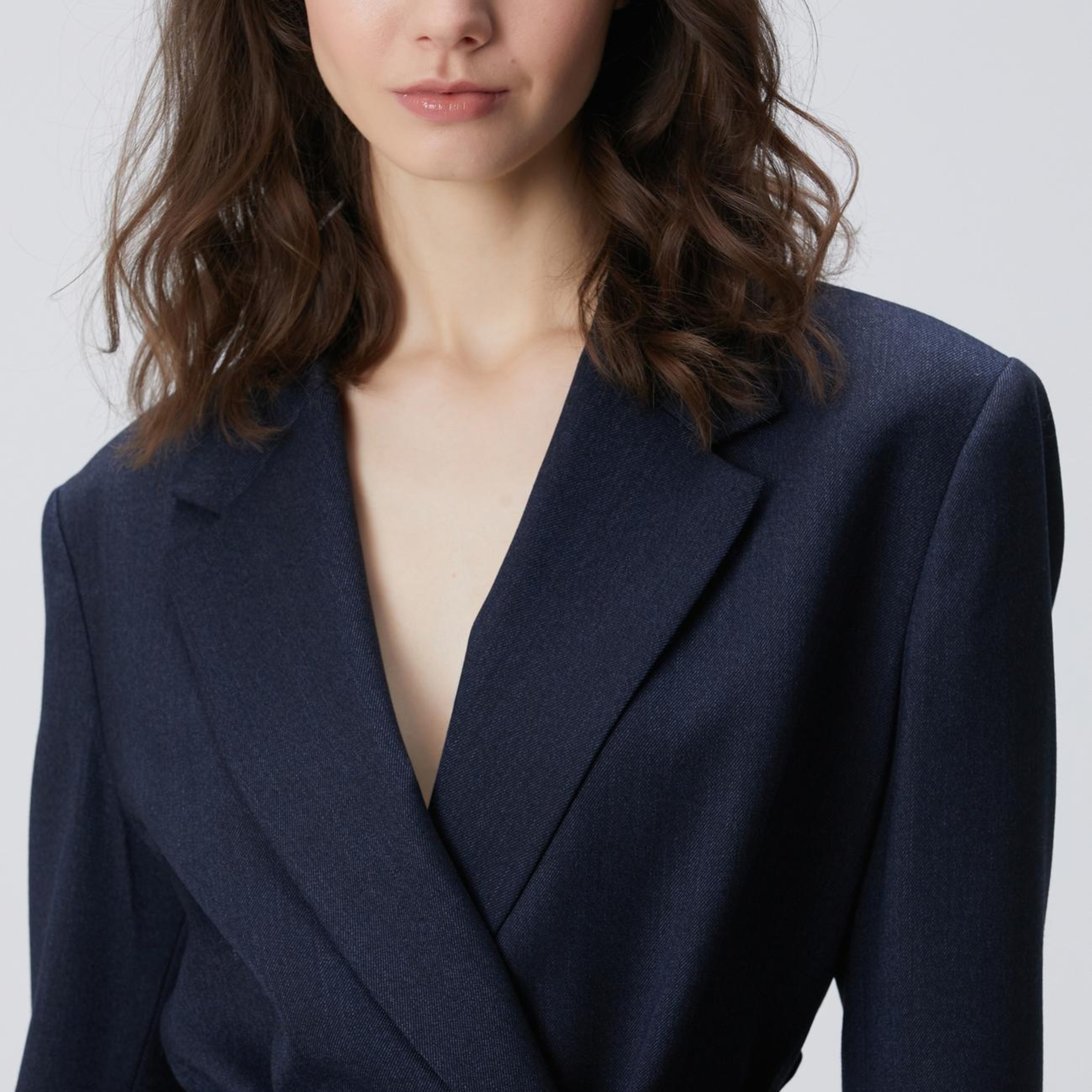 Network Kadın Lacivert Yün Karışımlı Ceket