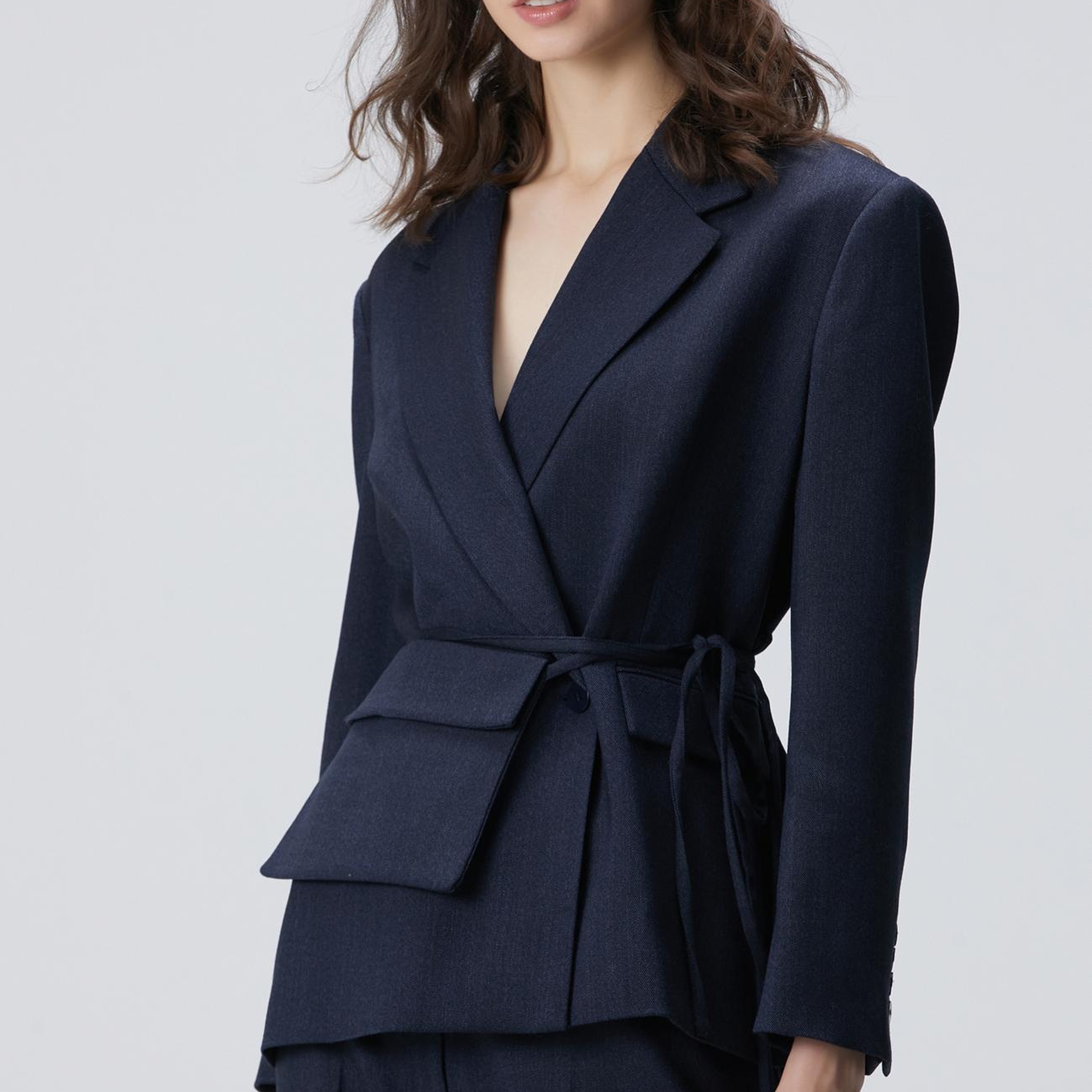 Network Kadın Lacivert Yün Karışımlı Ceket