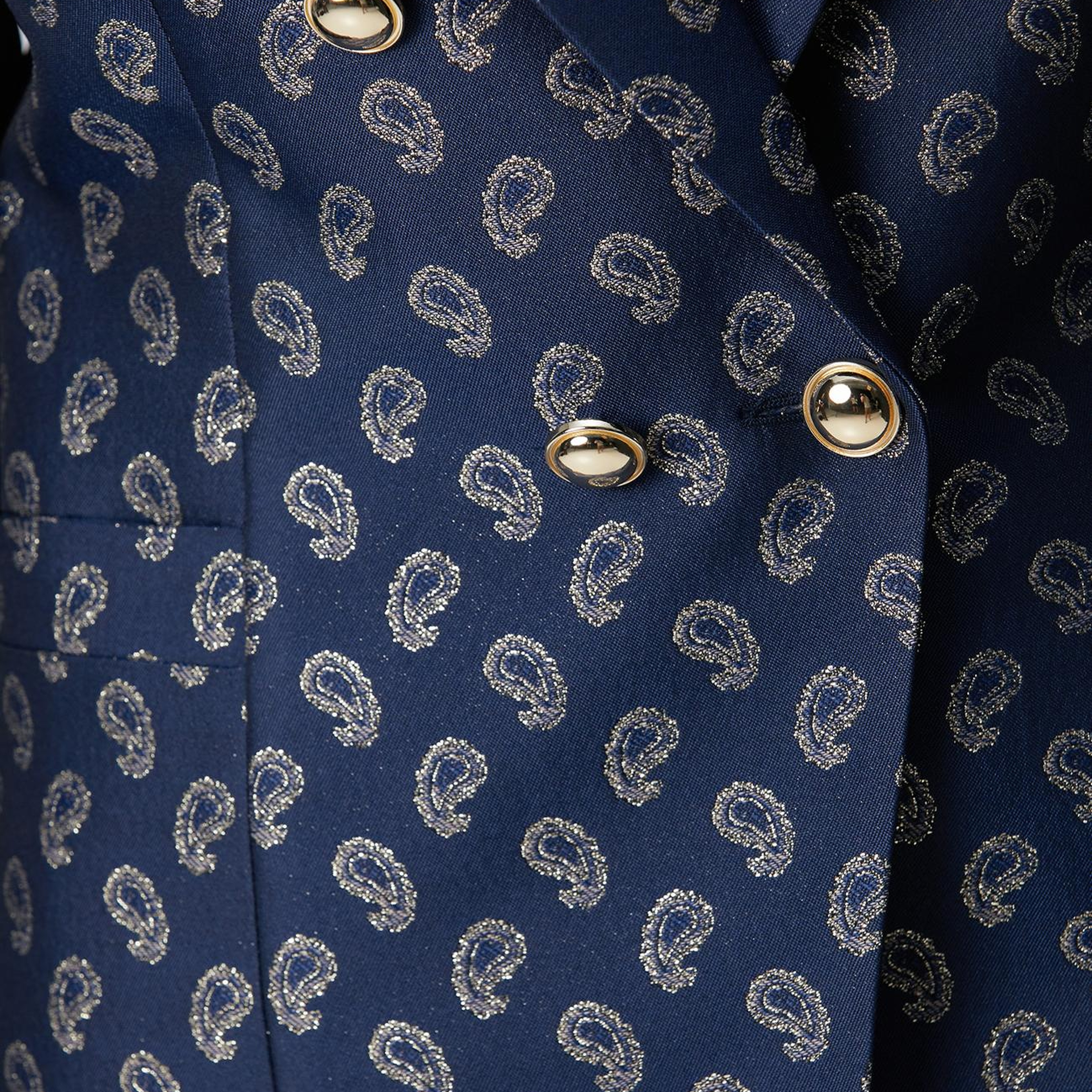 Network Kadın Lacivert Jakar Desenli Ceket