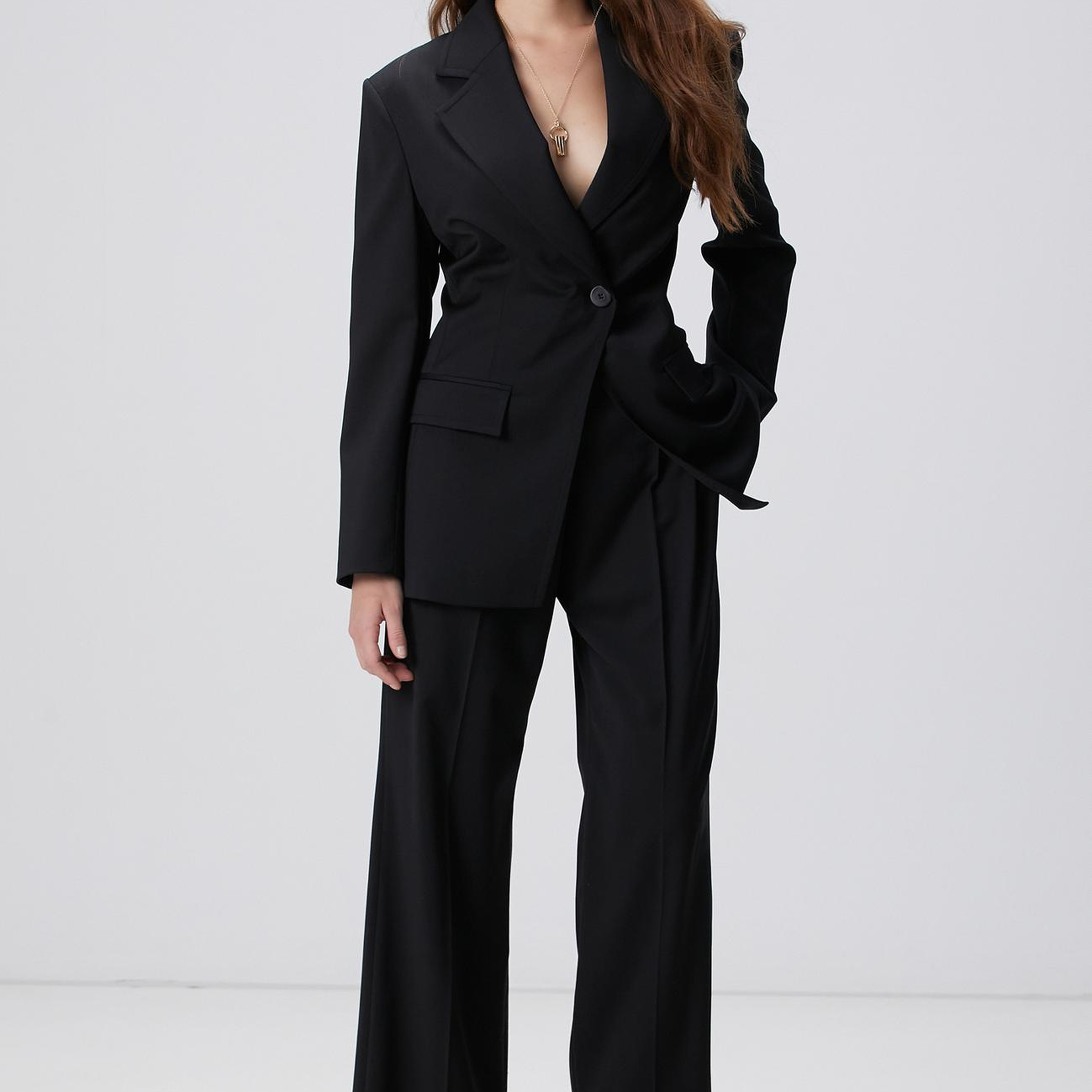 Network Kadın Siyah Yün Ceket