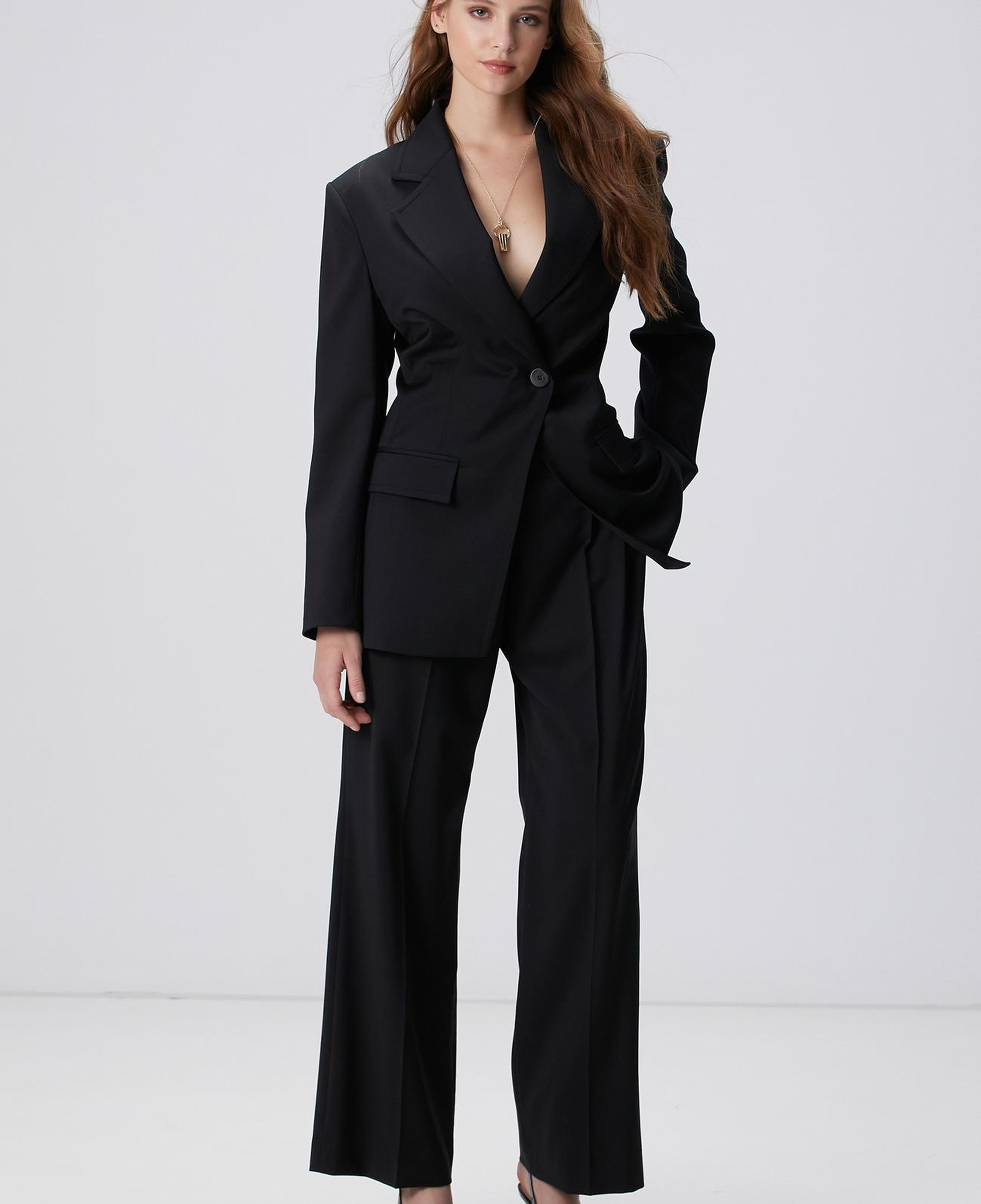 Network Kadın Siyah Yün Ceket