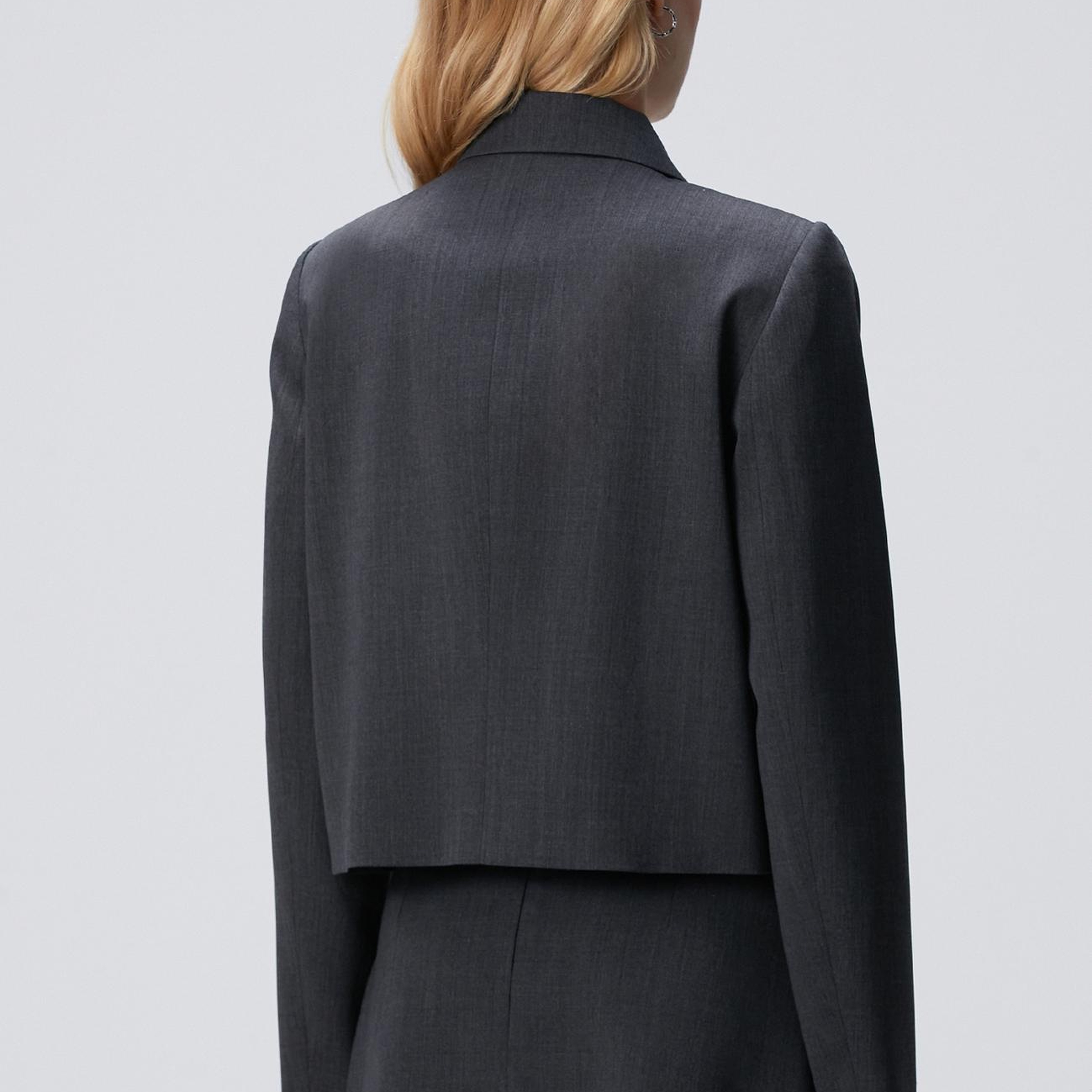 Network Kadın Koyu Gri Yün Karışımlı Ceket