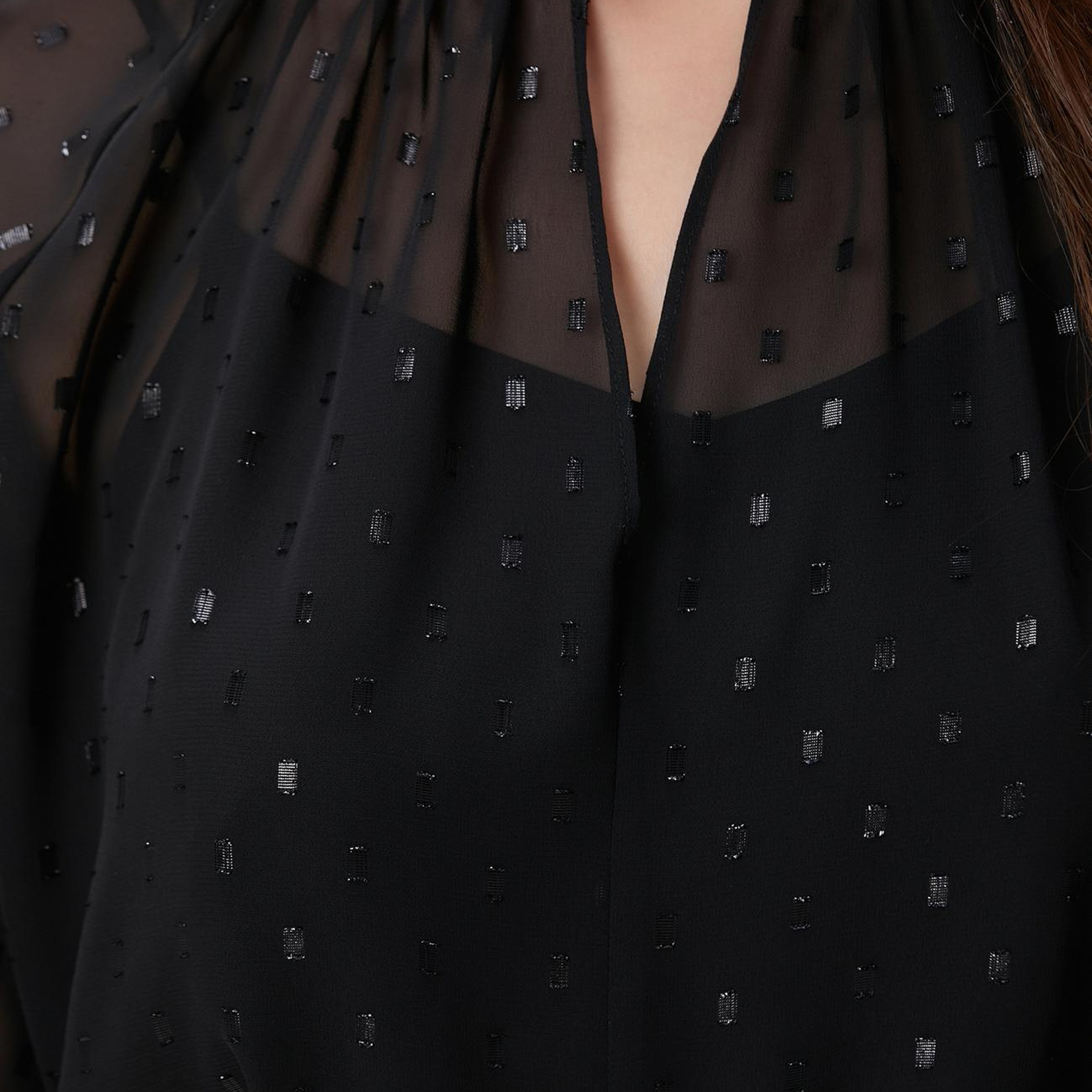 Network Kadın Siyah Desenli Bluz