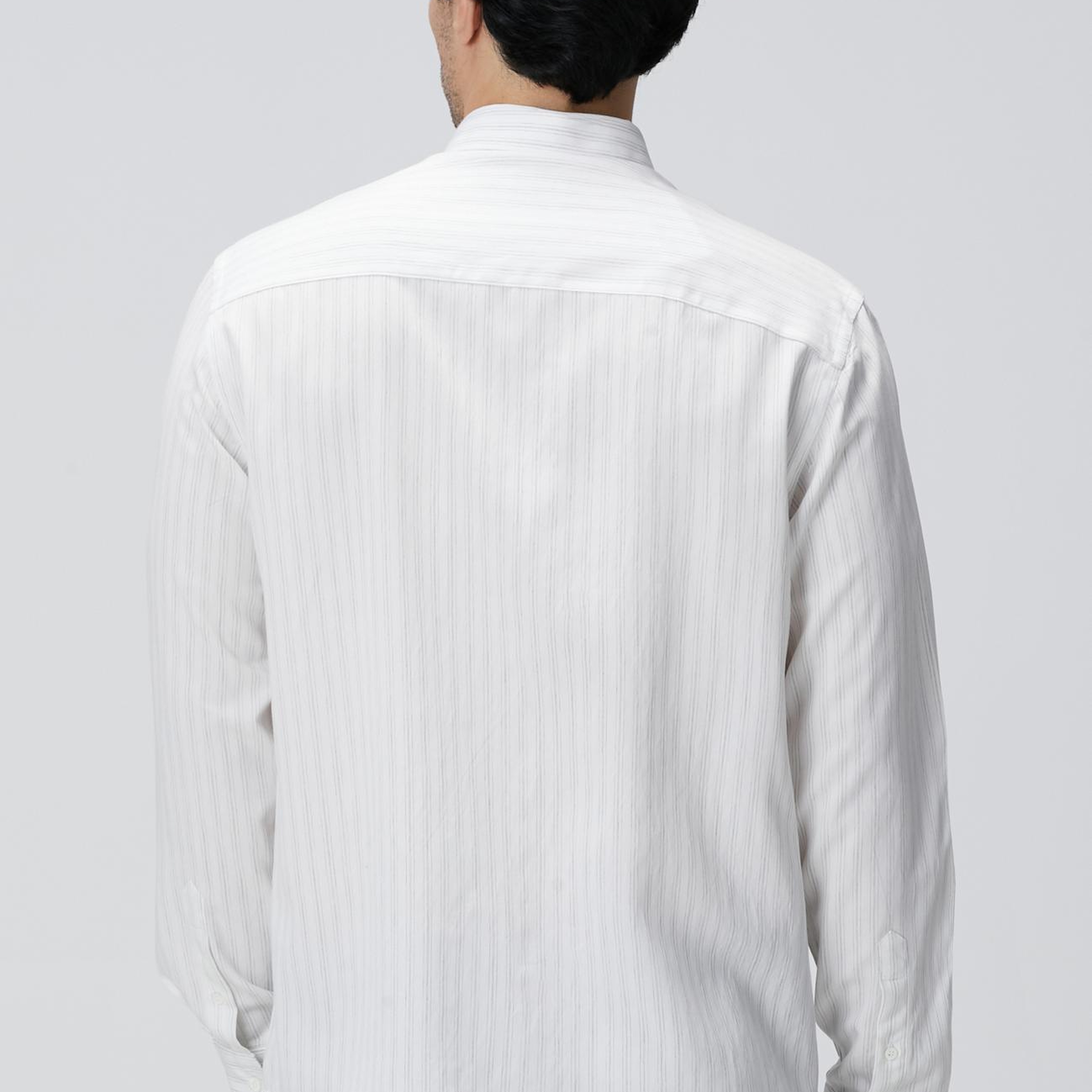 Network Erkek Beyaz Çizgili Gömlek