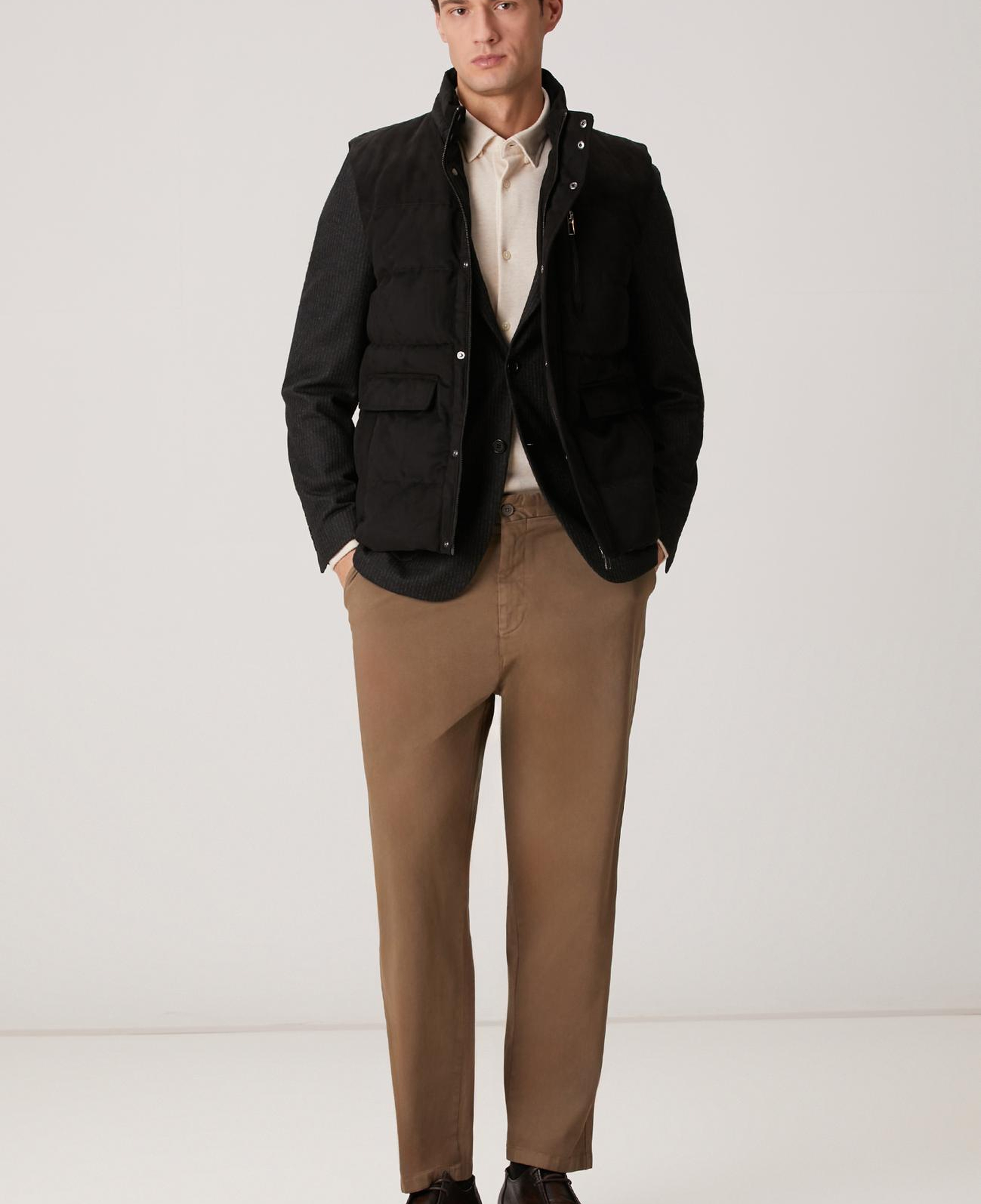 Network Erkek Bej Yün Karışımlı Örme Gömlek