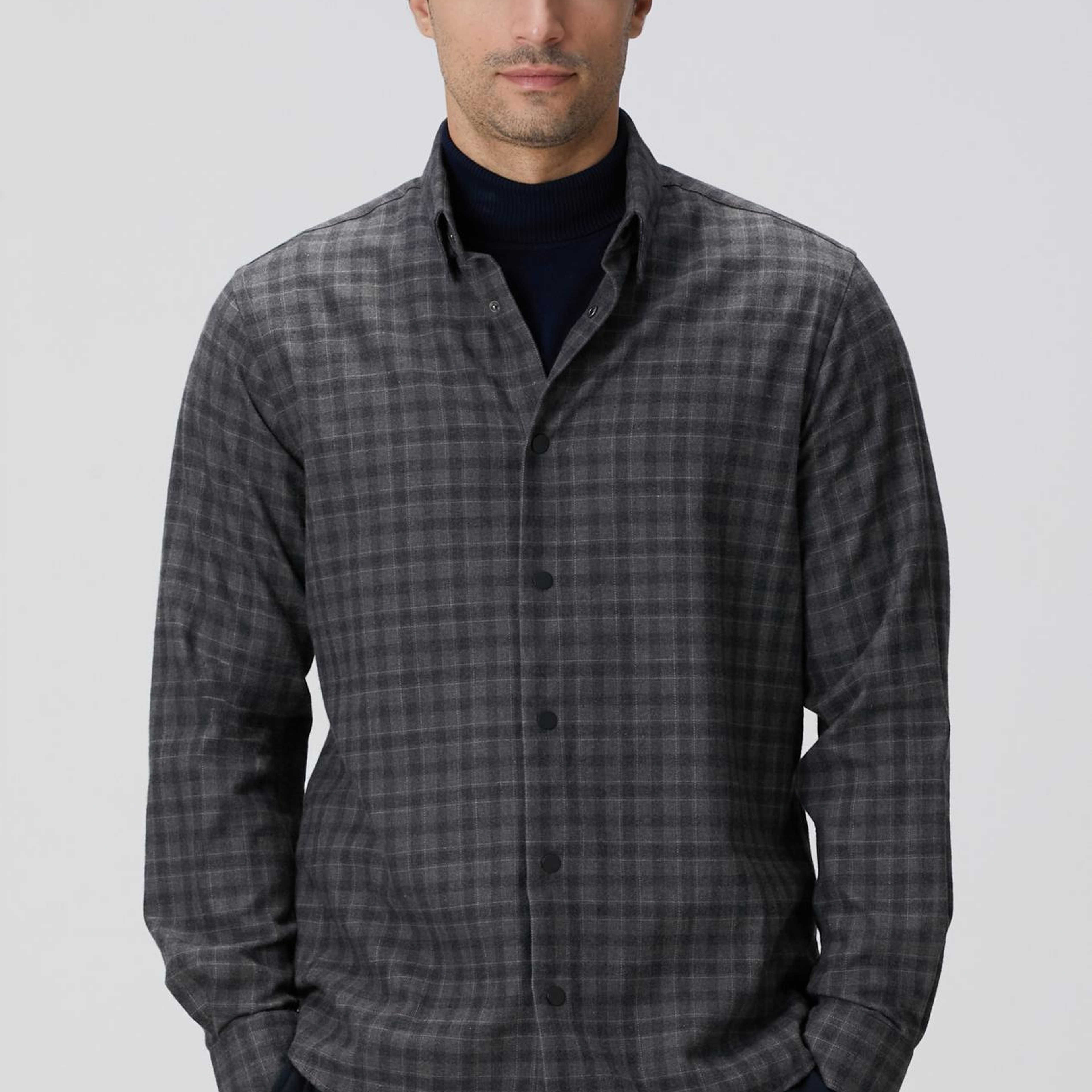 Network Erkek Antrasit Ekose Desenli Gömlek