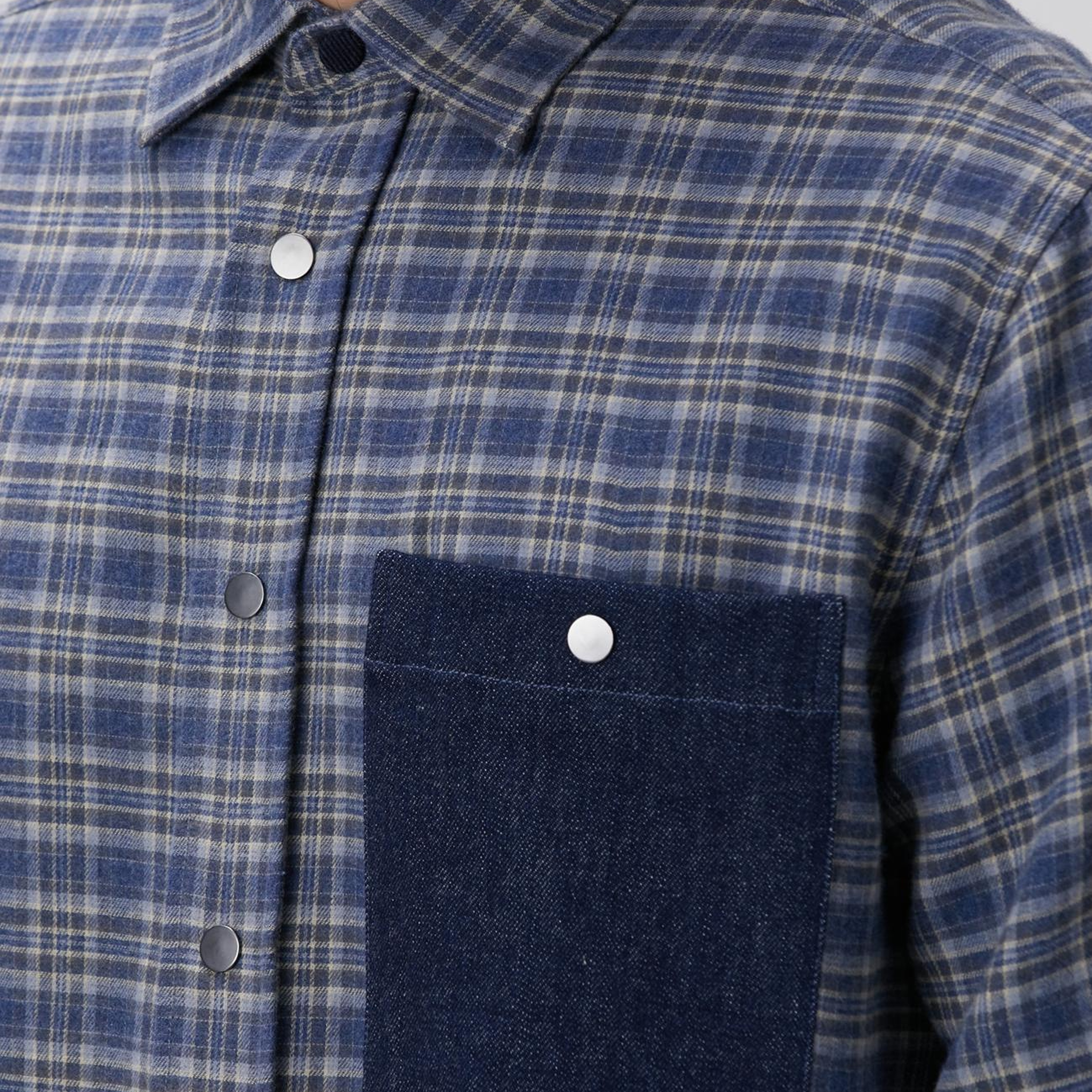 Network Erkek Indigo Ekose Desenli Gömlek