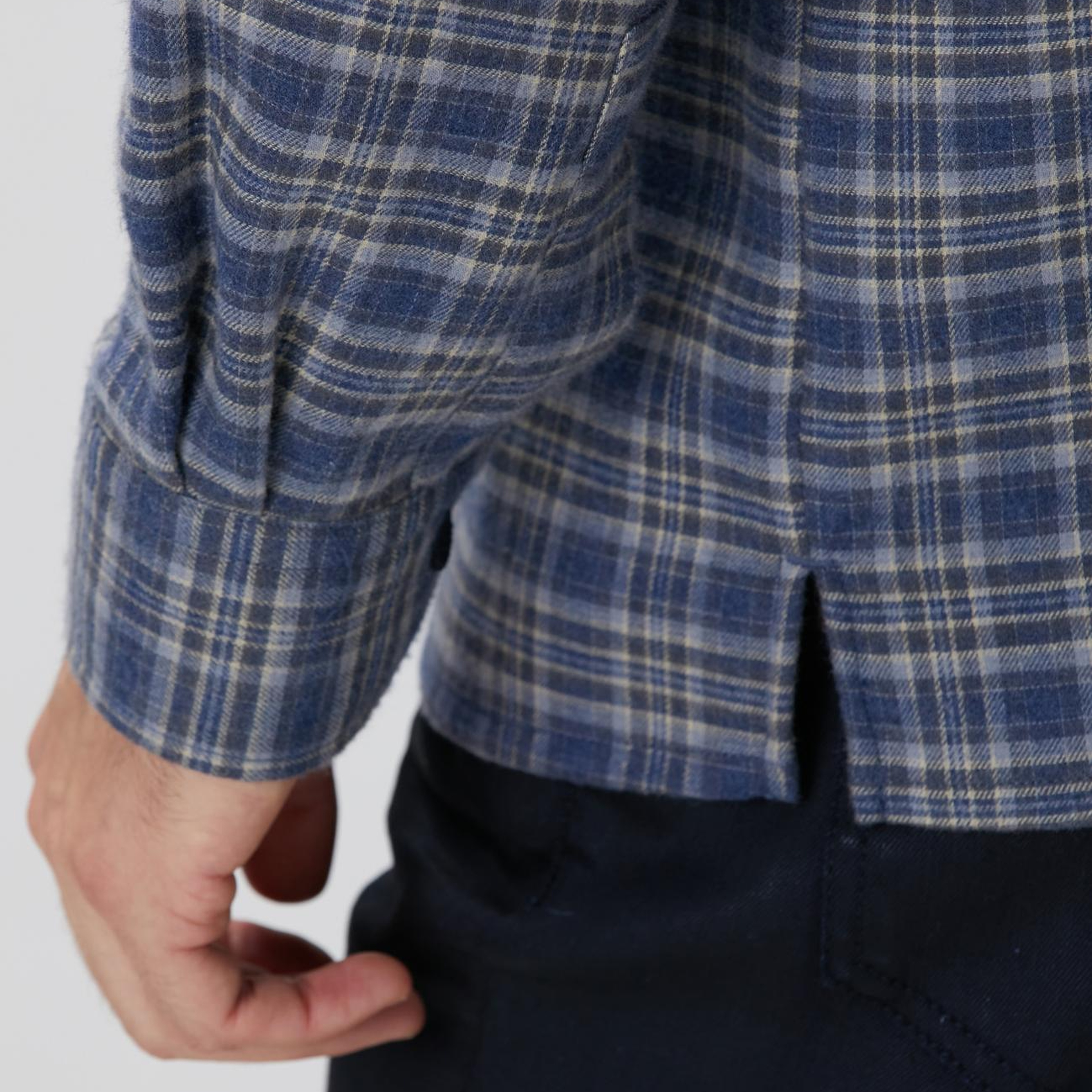 Network Erkek Indigo Ekose Desenli Gömlek