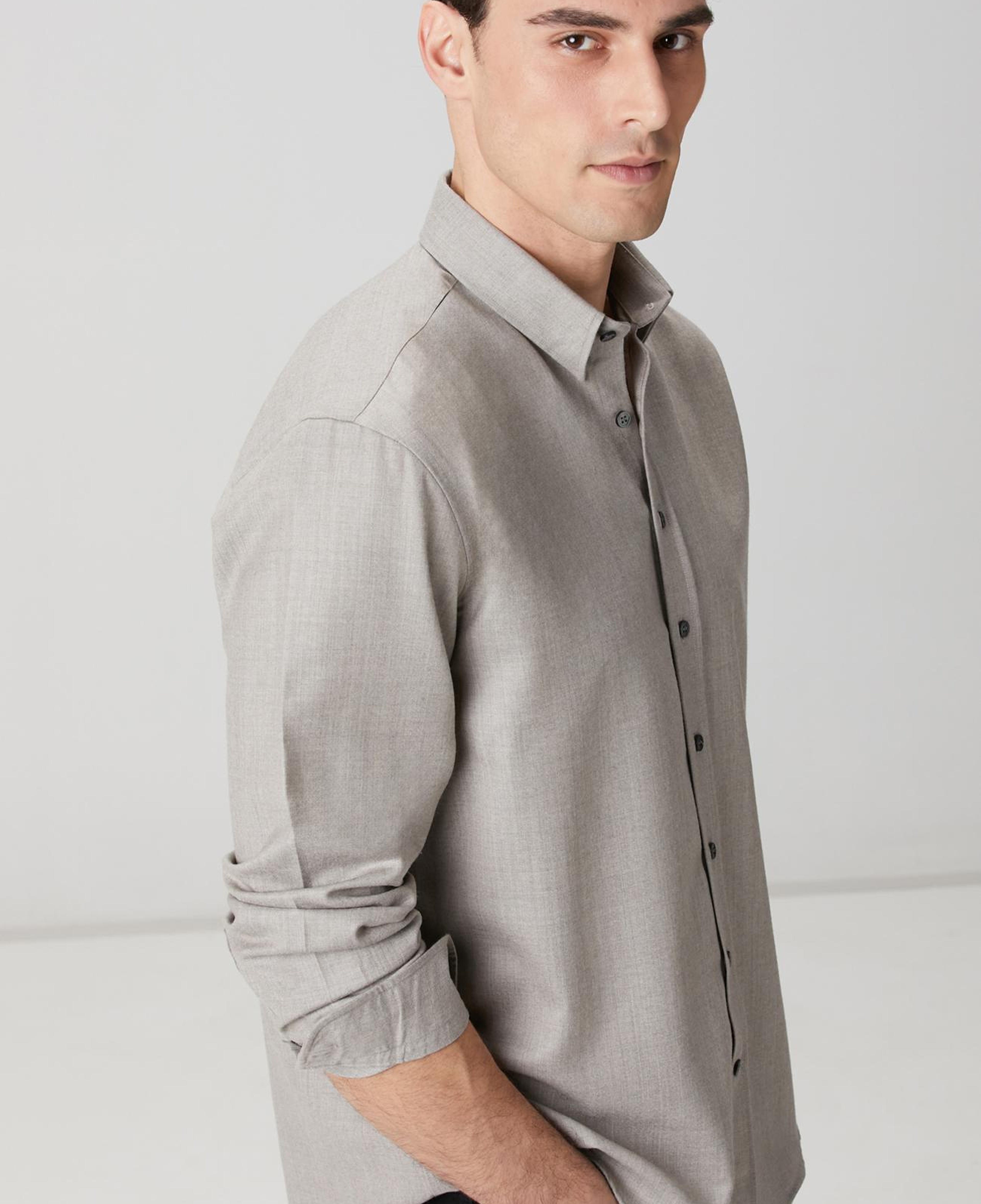 Network Erkek Limited Vizon Yün Karışımlı Gömlek