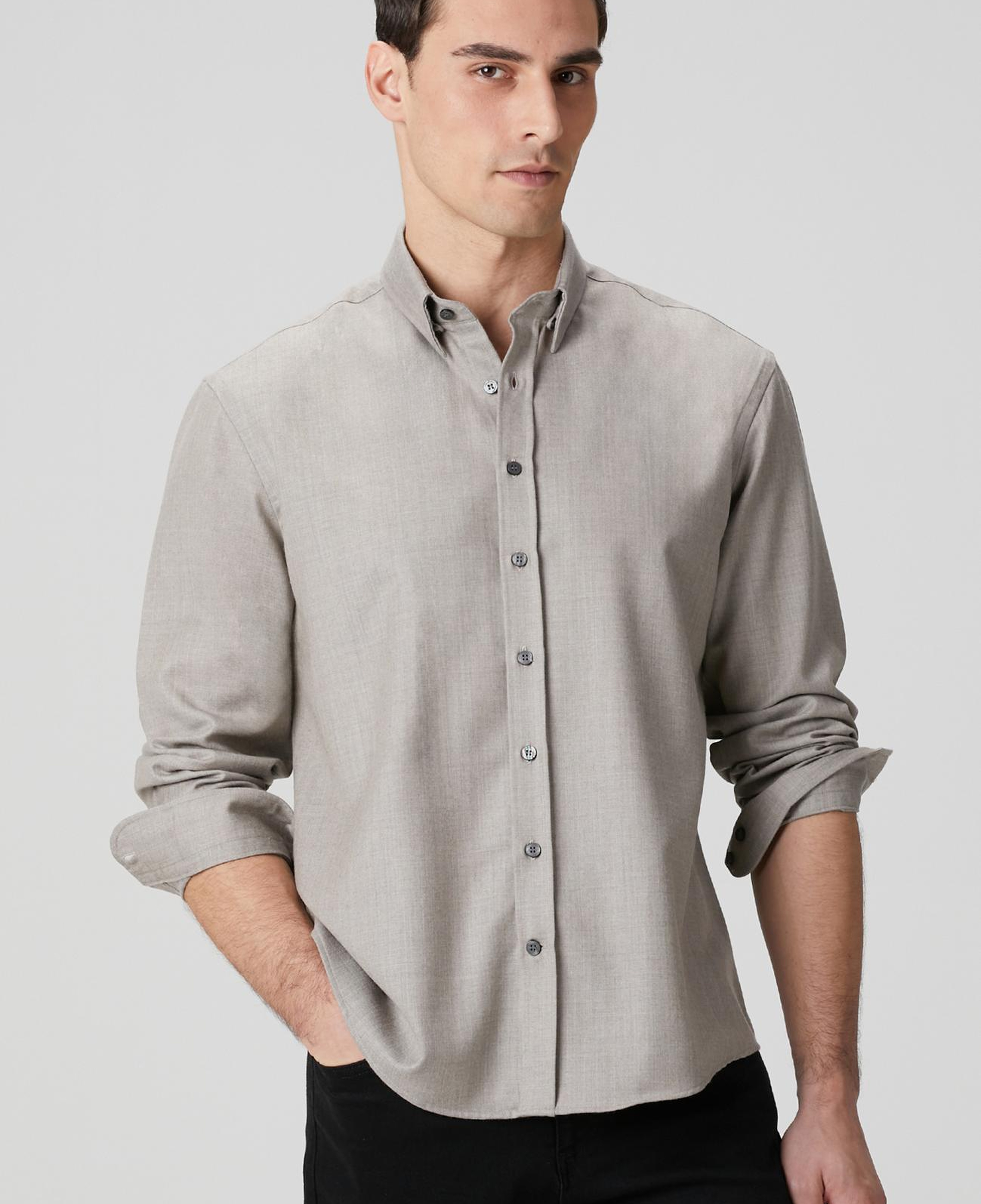 Network Erkek Limited Vizon Yün Karışımlı Gömlek