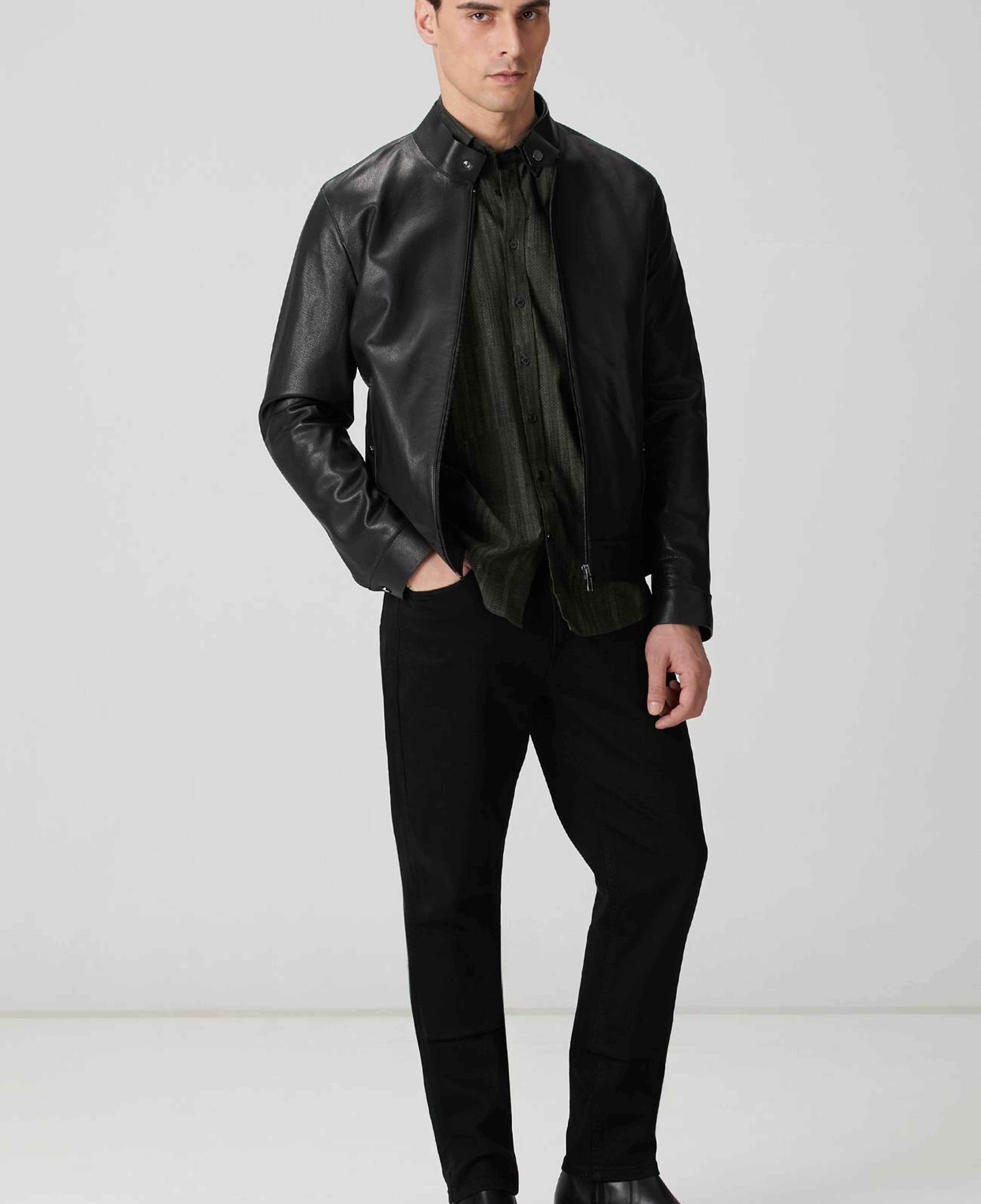 Network Erkek Haki Baskılı Gömlek