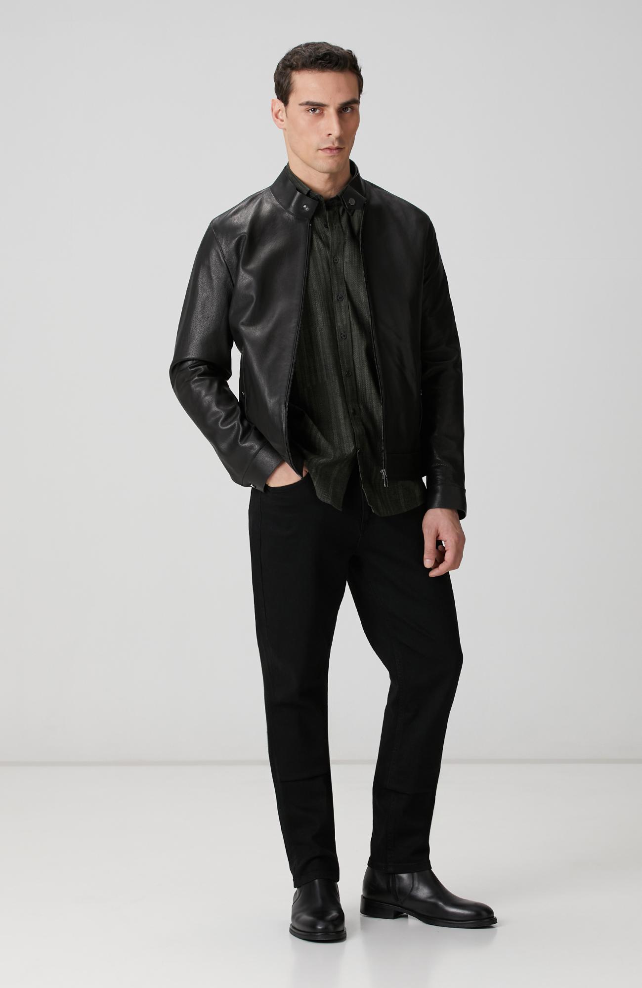 Network Erkek Haki Baskılı Gömlek