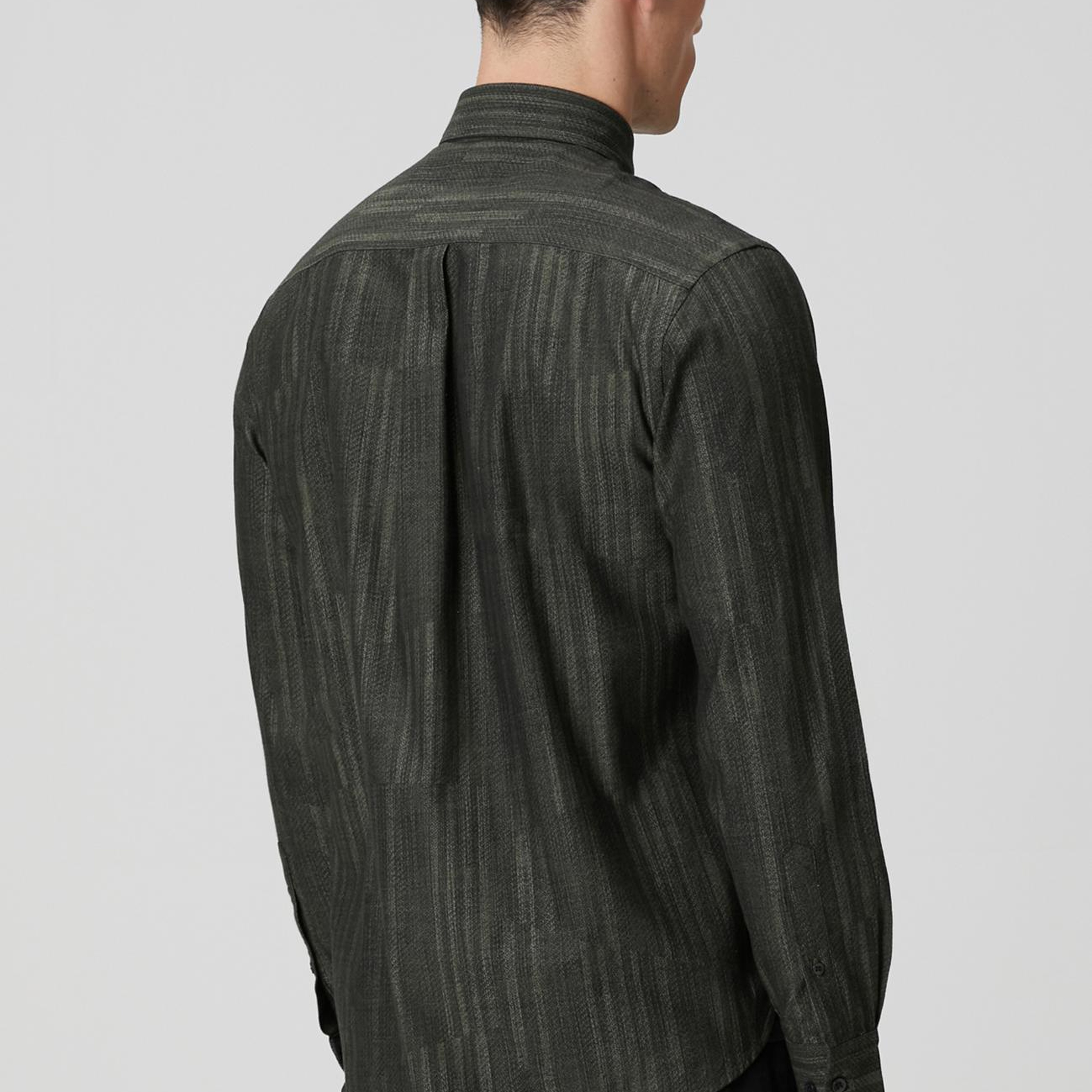 Network Erkek Haki Baskılı Gömlek