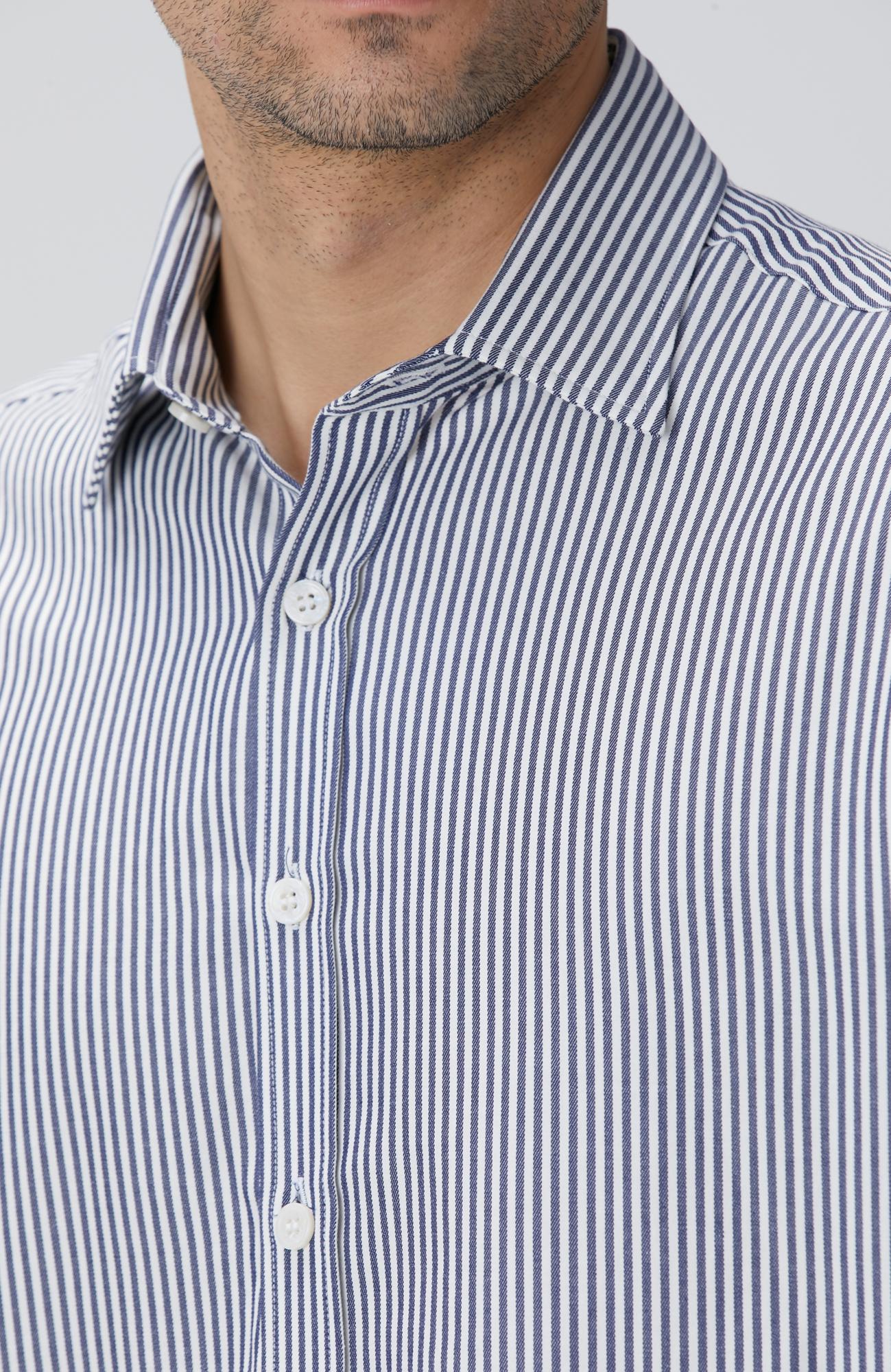 Network Erkek Indigo Çizgi Desenli Gömlek