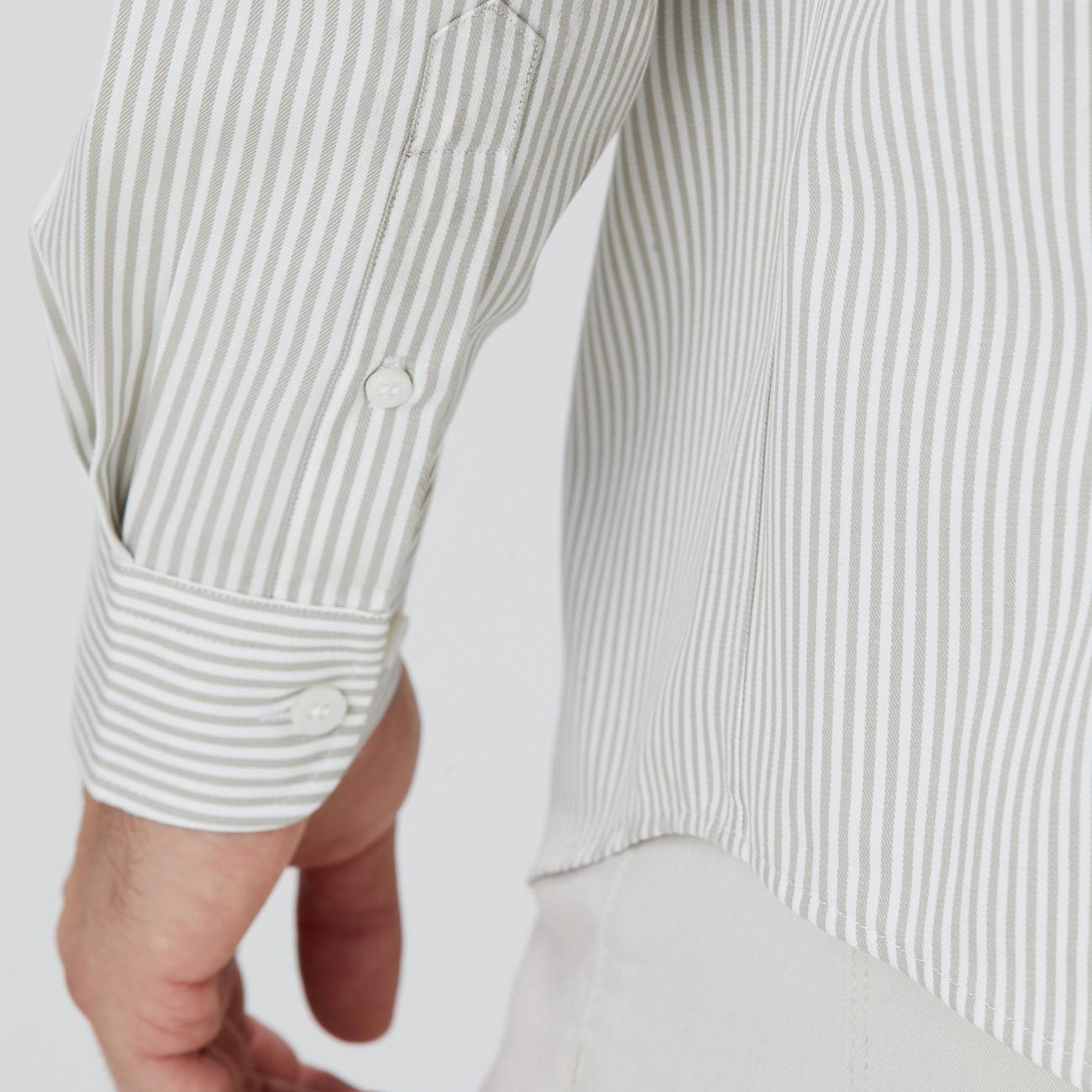 Network Erkek Bej Çizgi Desenli Gömlek