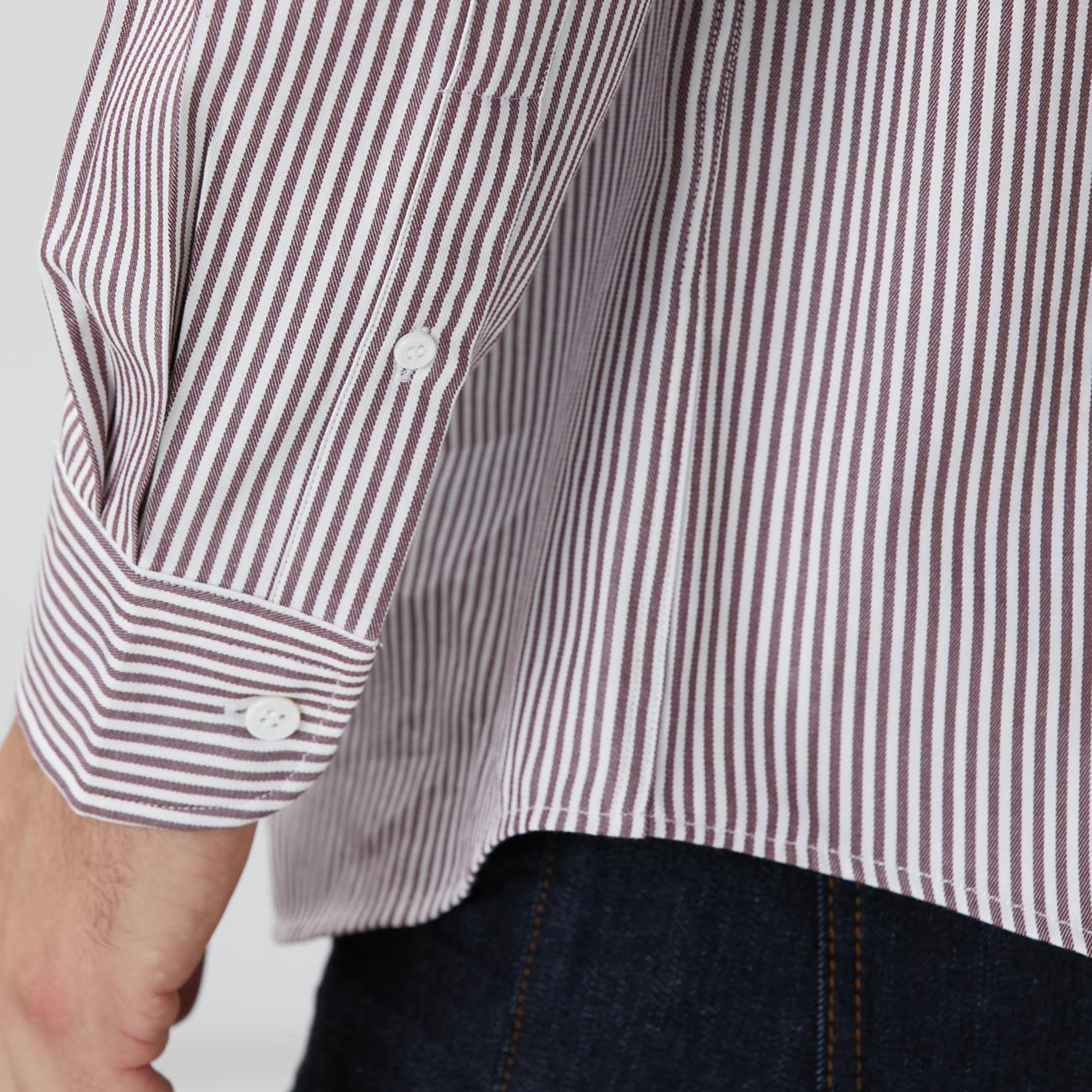 Network Erkek Bordo Çizgi Desenli Gömlek
