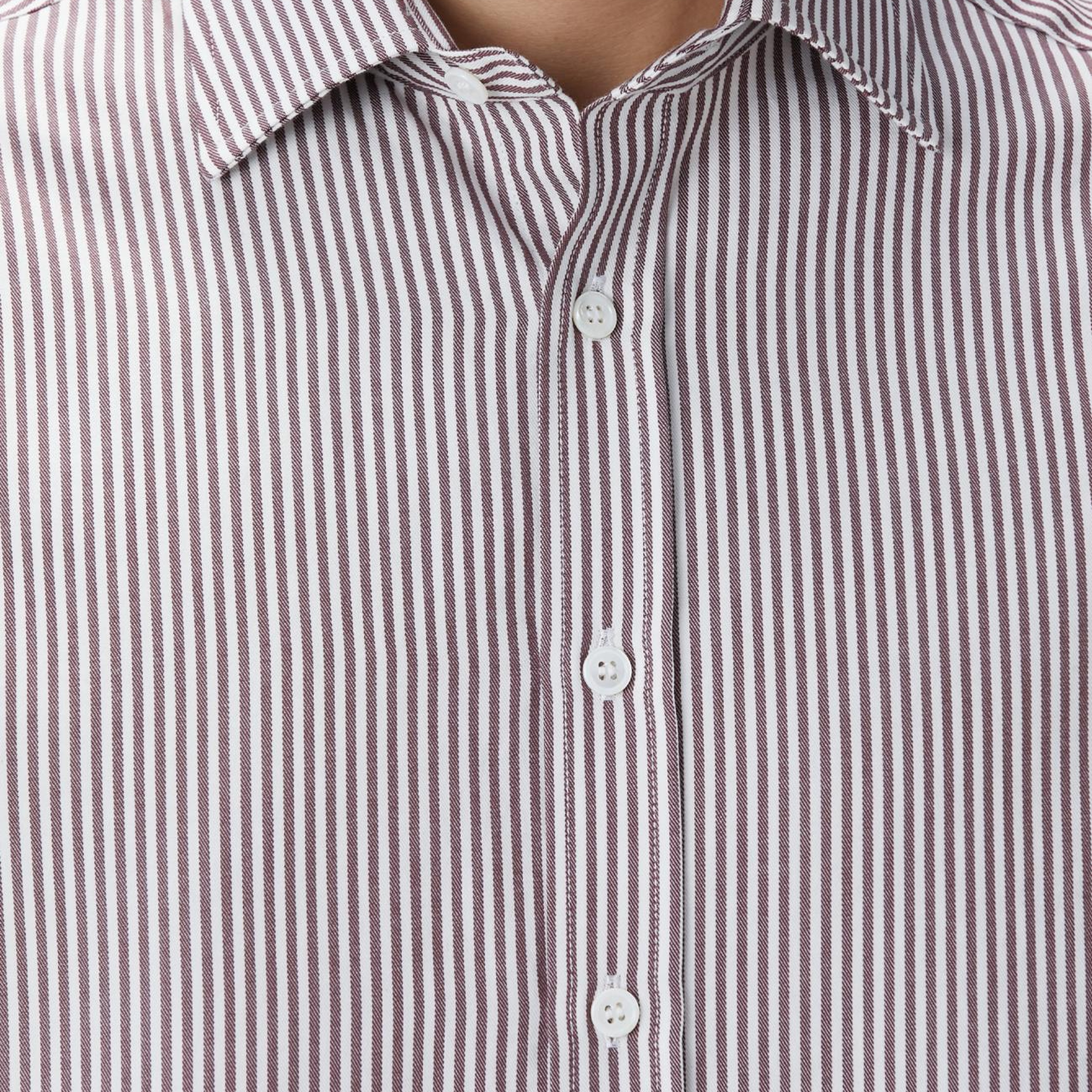 Network Erkek Bordo Çizgi Desenli Gömlek
