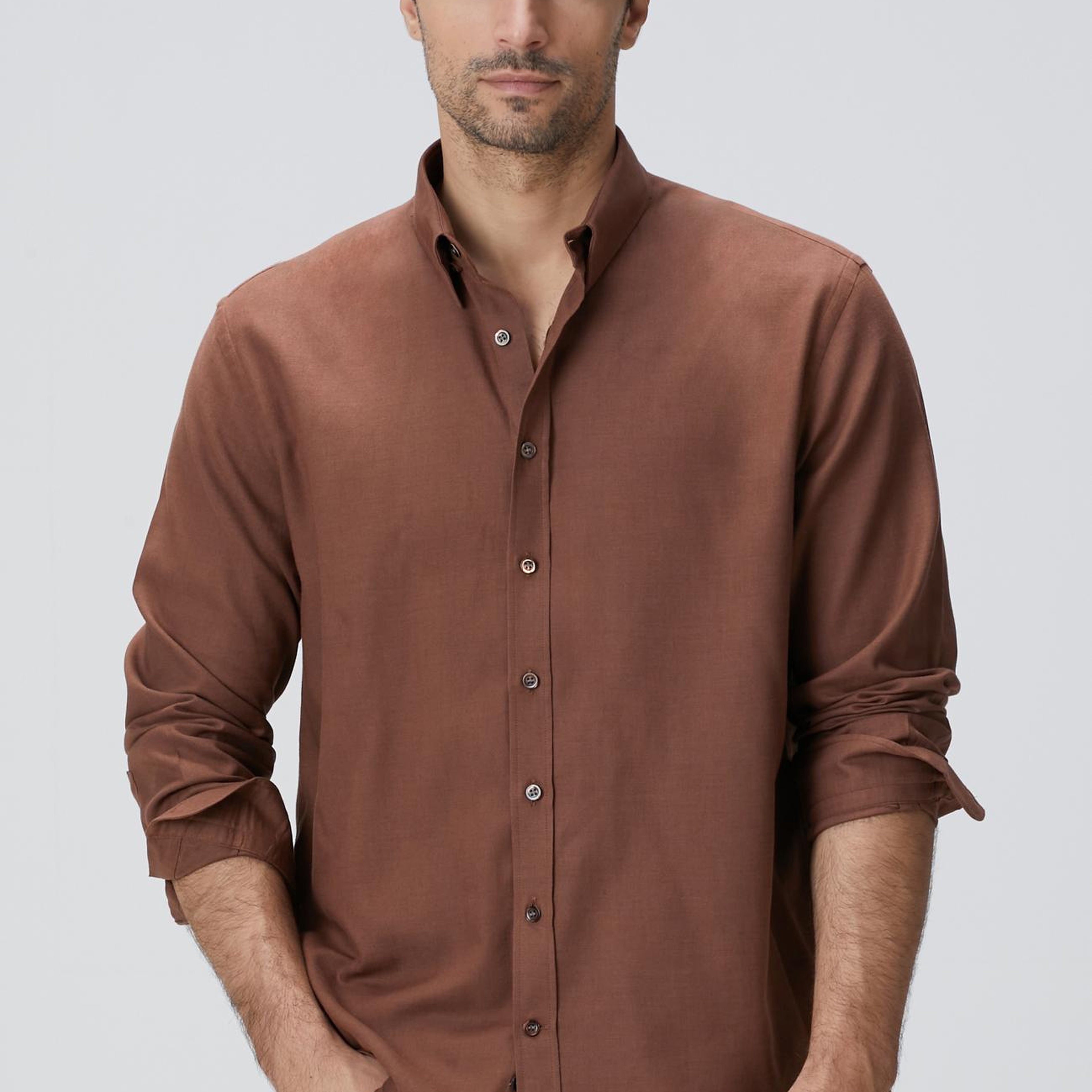 Network Erkek Kiremit Flanel Gömlek