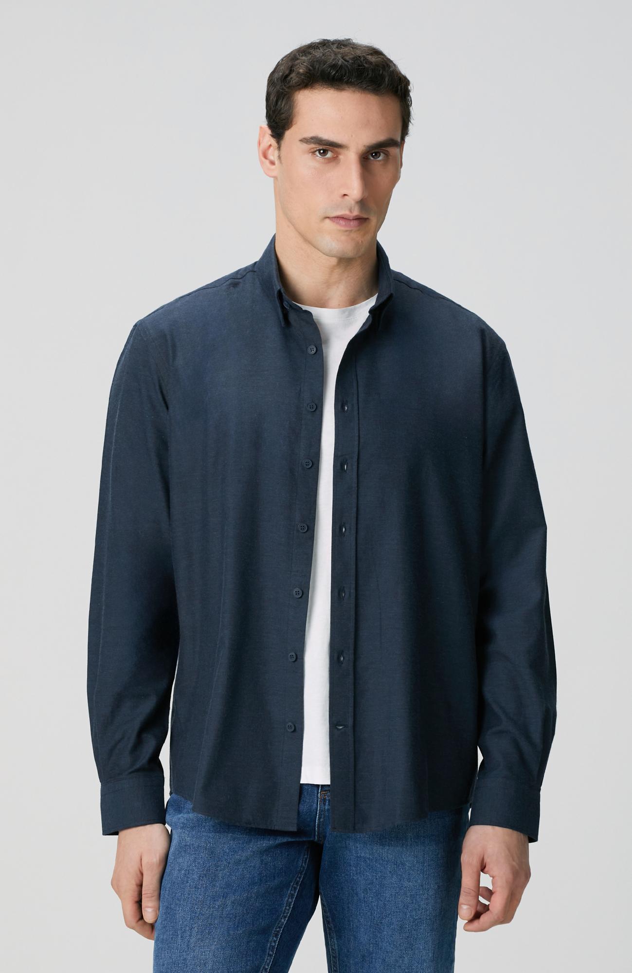 Network Erkek Lacivert Flanel Gömlek