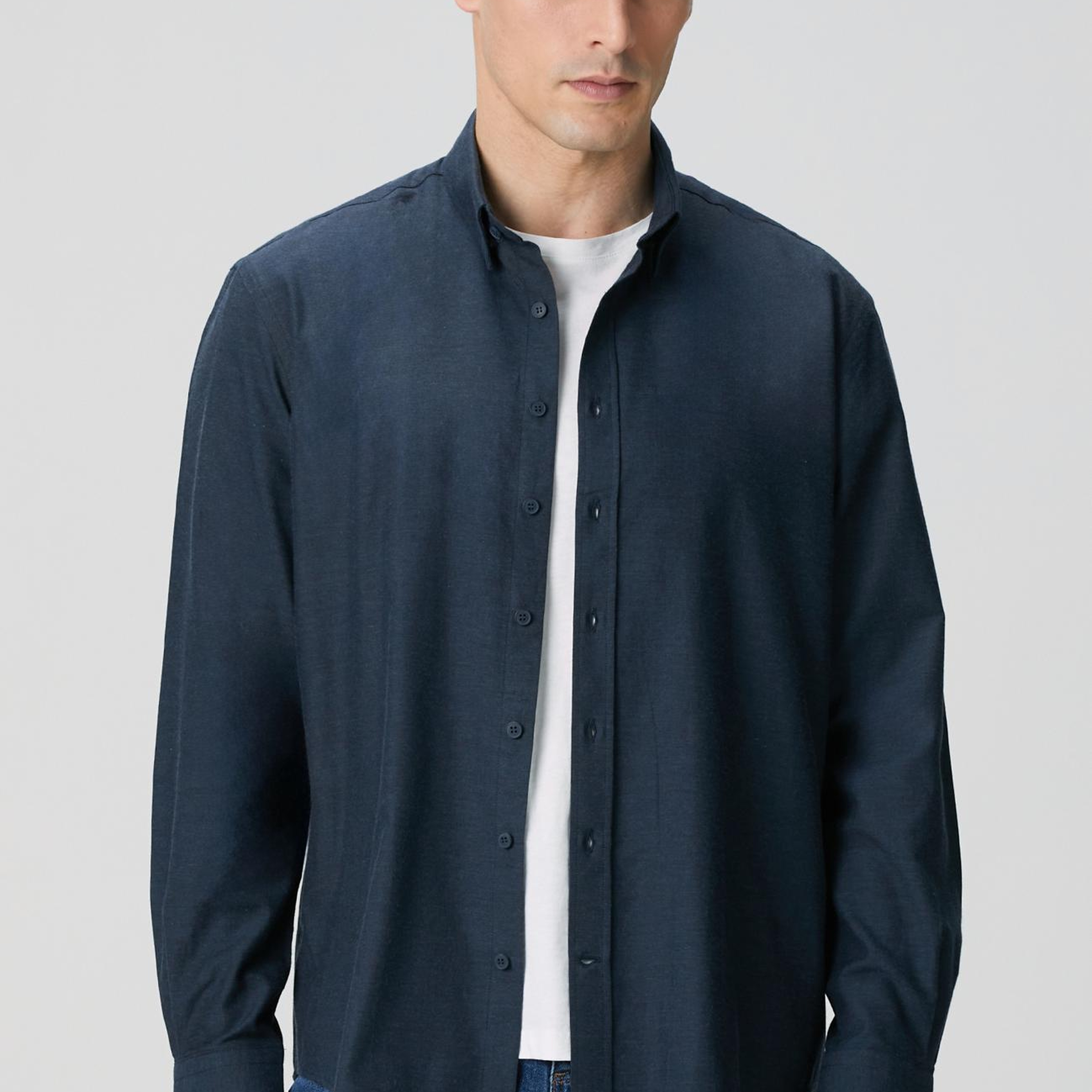 Network Erkek Lacivert Flanel Gömlek