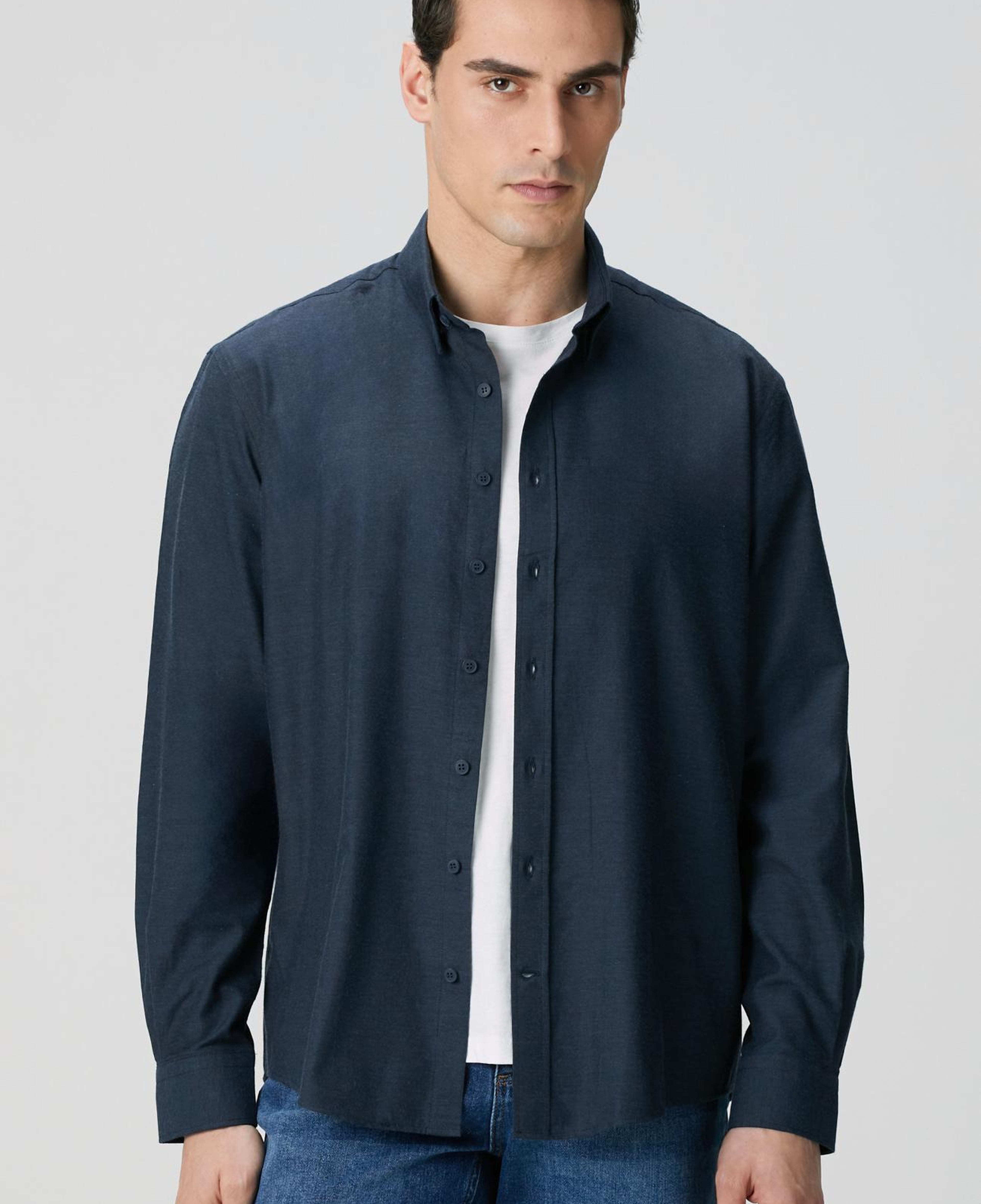 Network Erkek Lacivert Flanel Gömlek