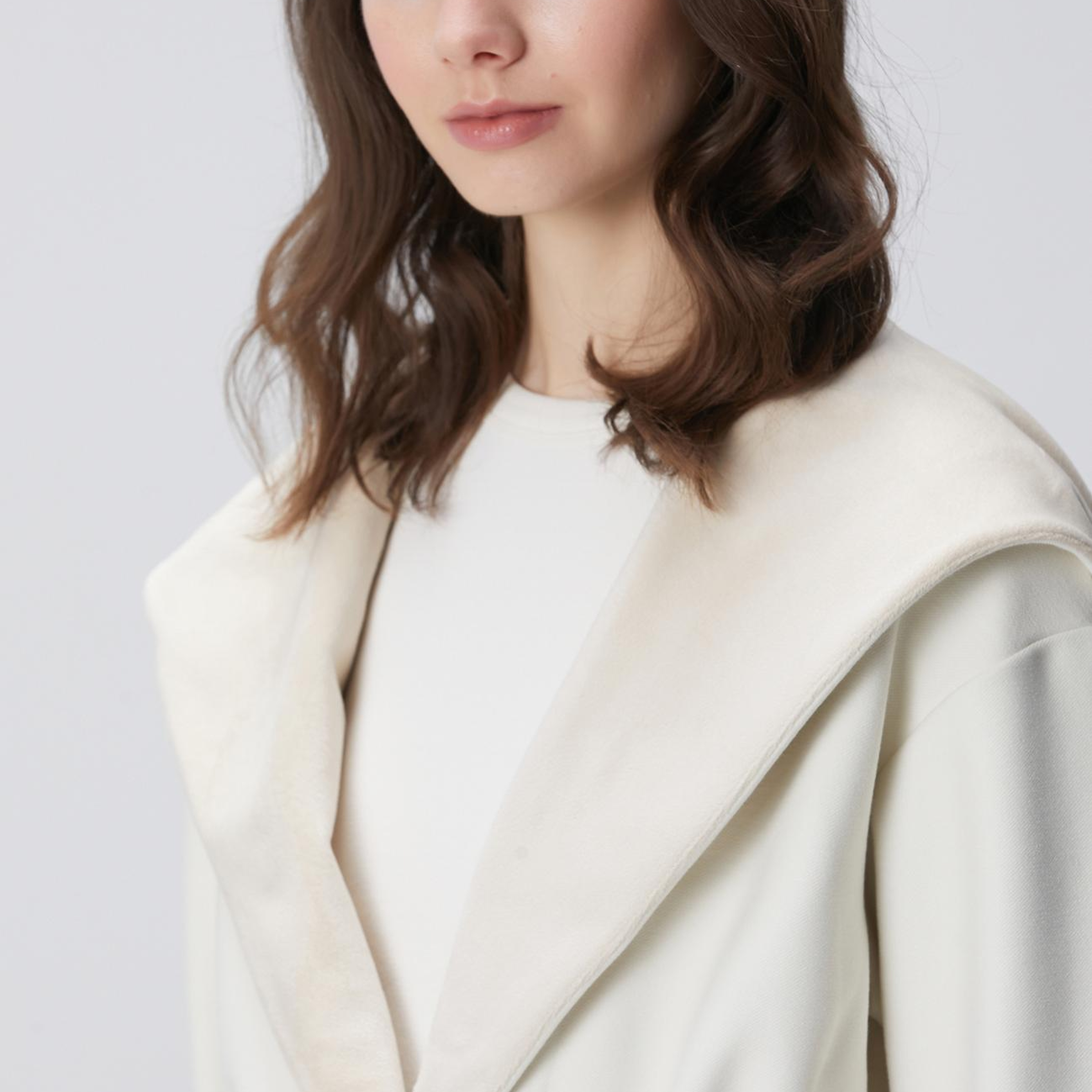 Network Kadın Kırık Beyaz Kapüşonlu Örme Ceket