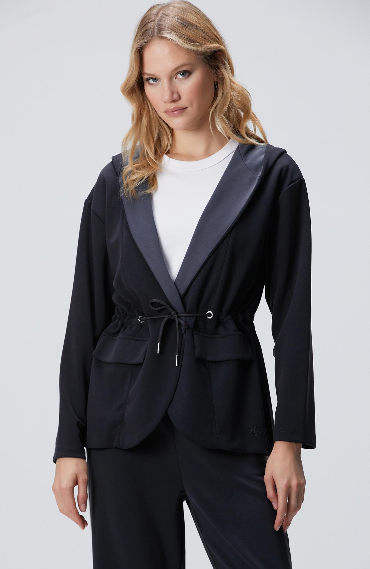 Network Kadın Siyah Antrasit Ceket