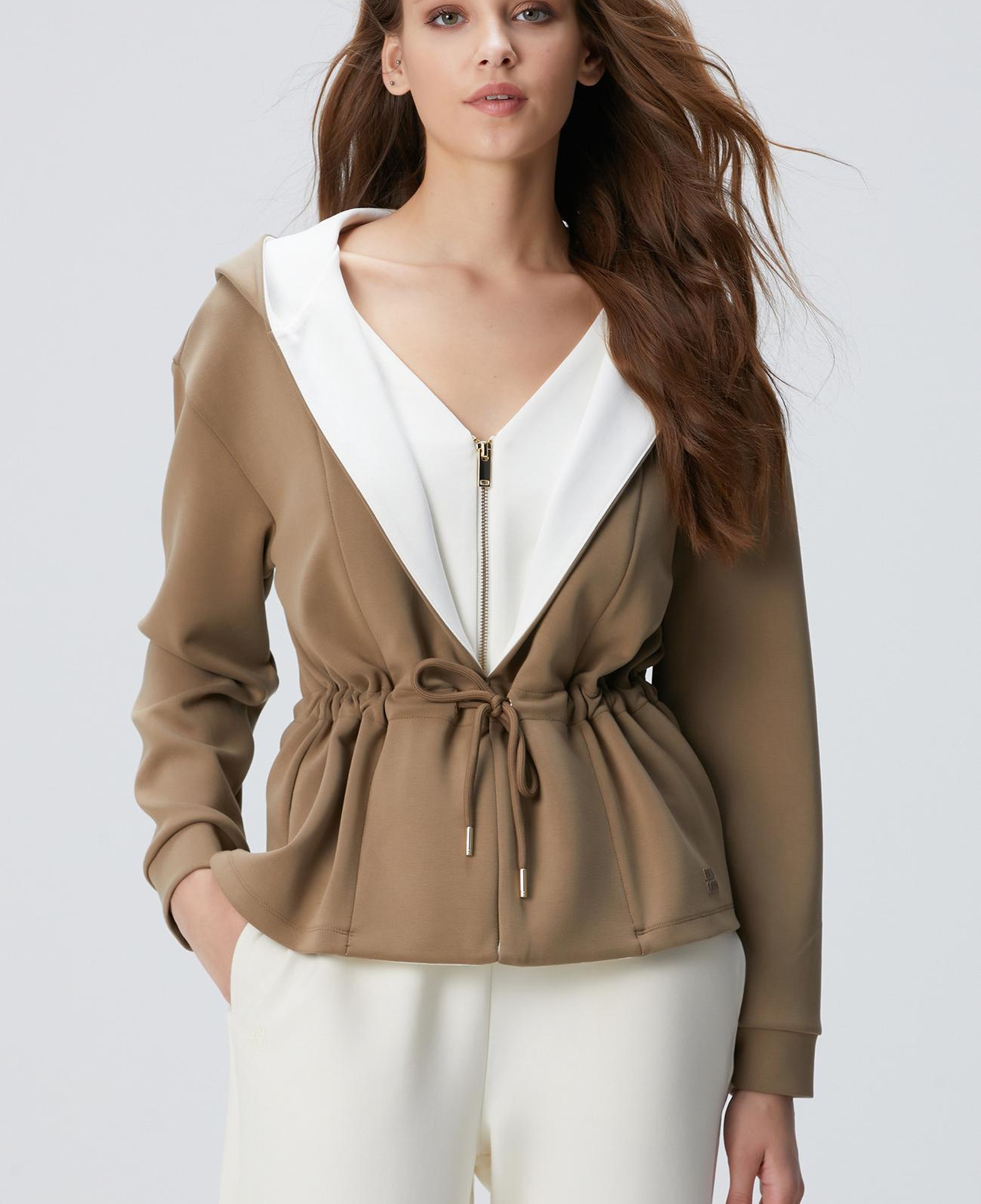 Network Kadın Haki Modal Karışımlı Örme Ceket