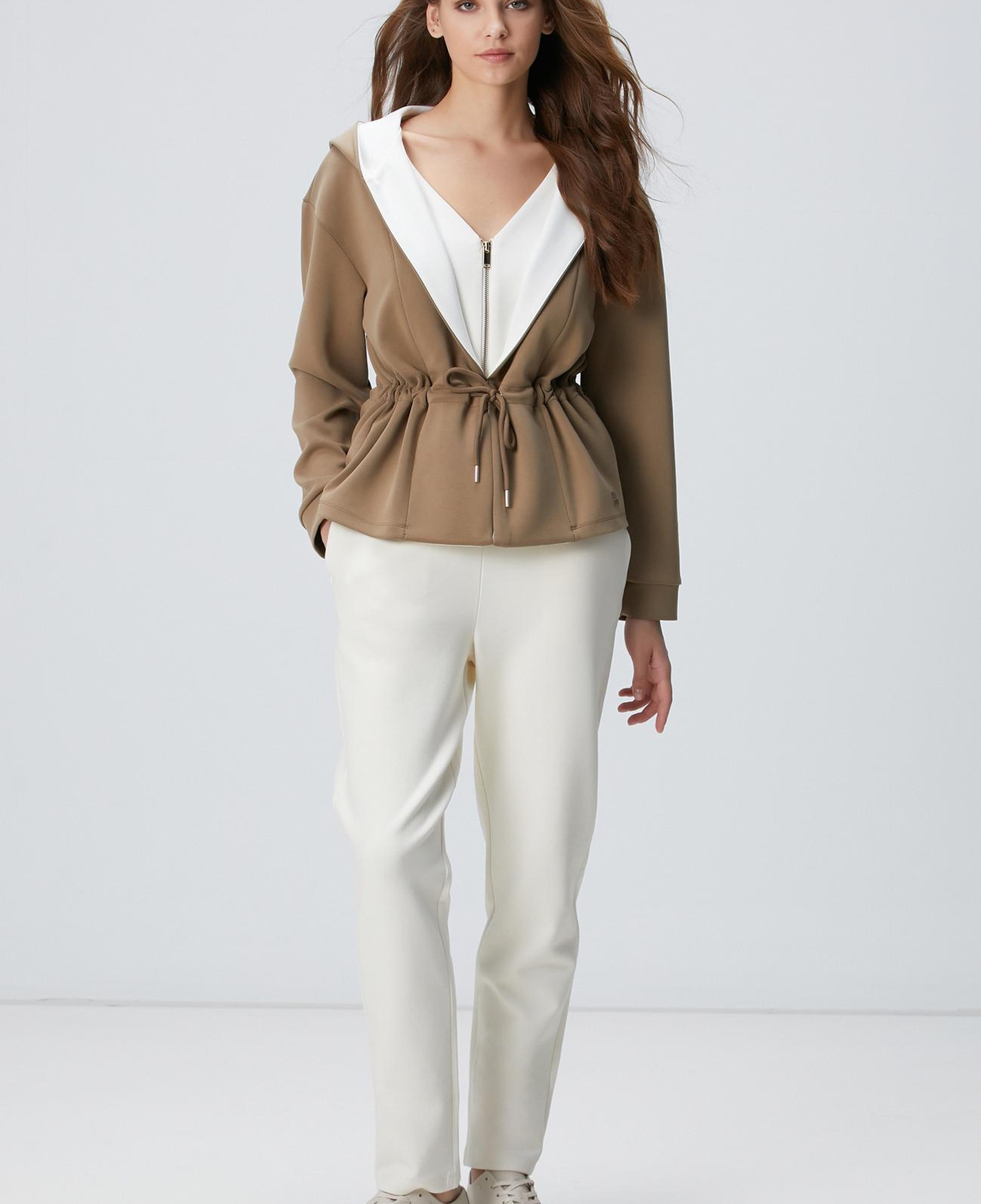 Network Kadın Haki Modal Karışımlı Örme Ceket