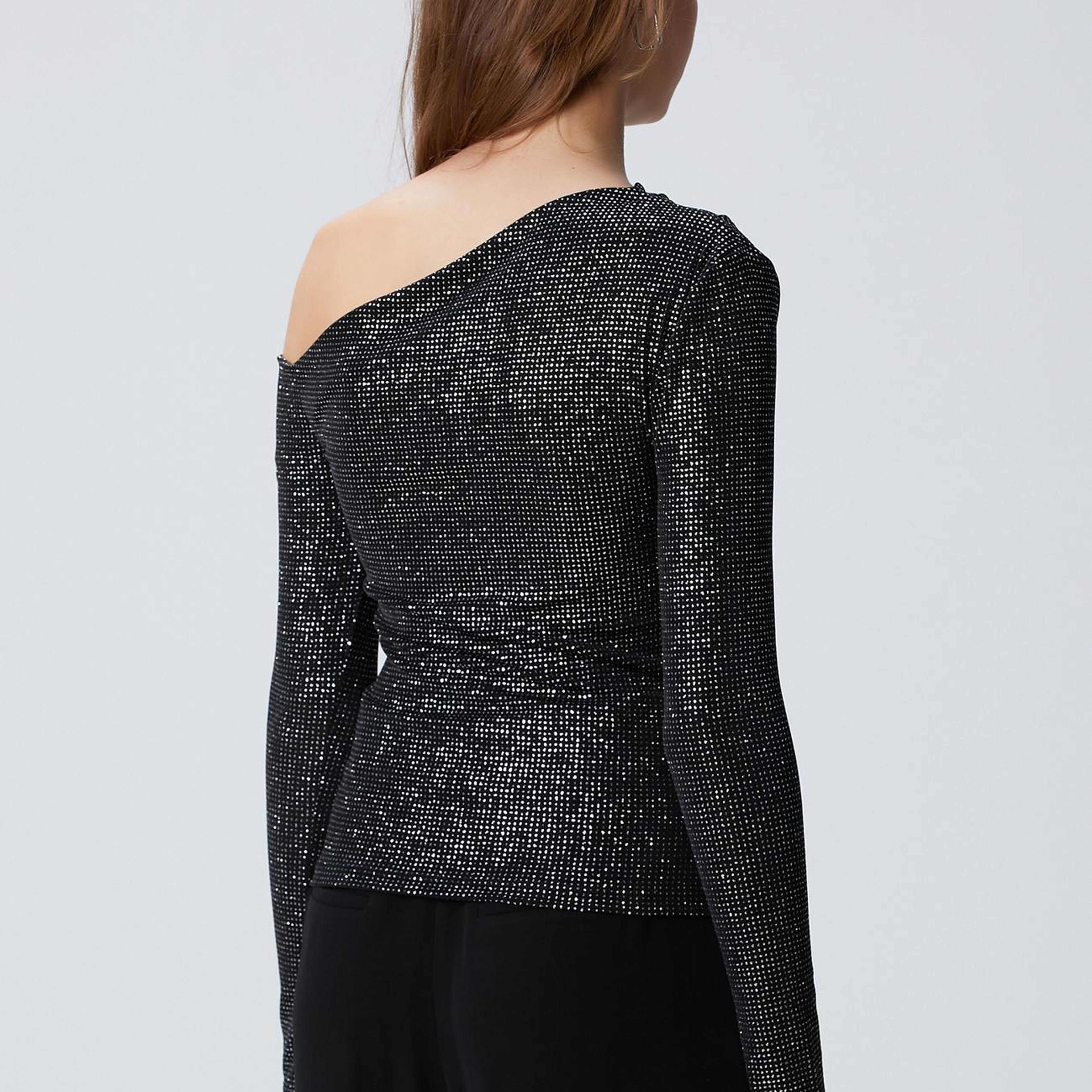 Network Kadın Siyah Simli Örme Bluz