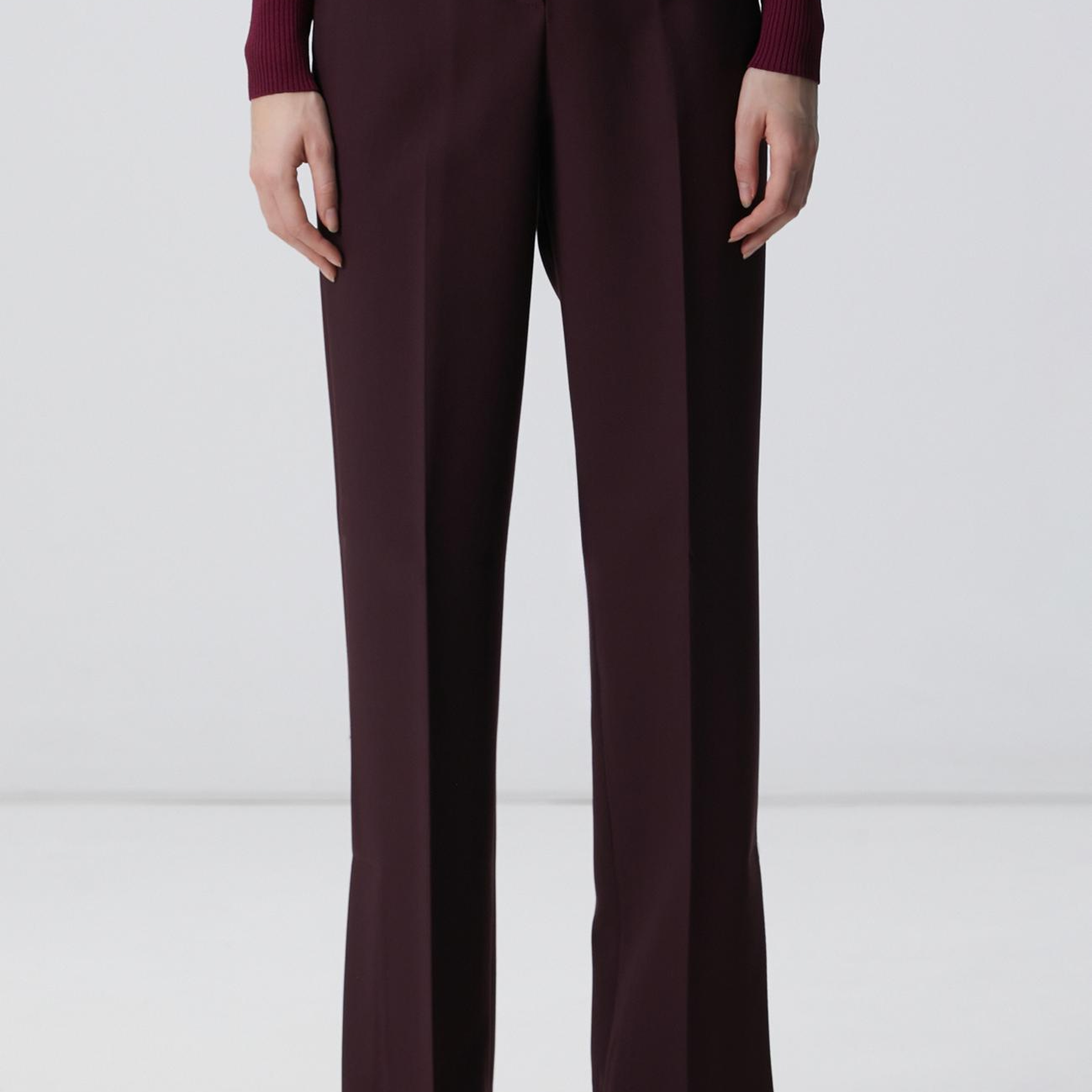 Network Kadın Vişne Paçası Yırtmaçlı Pantolon