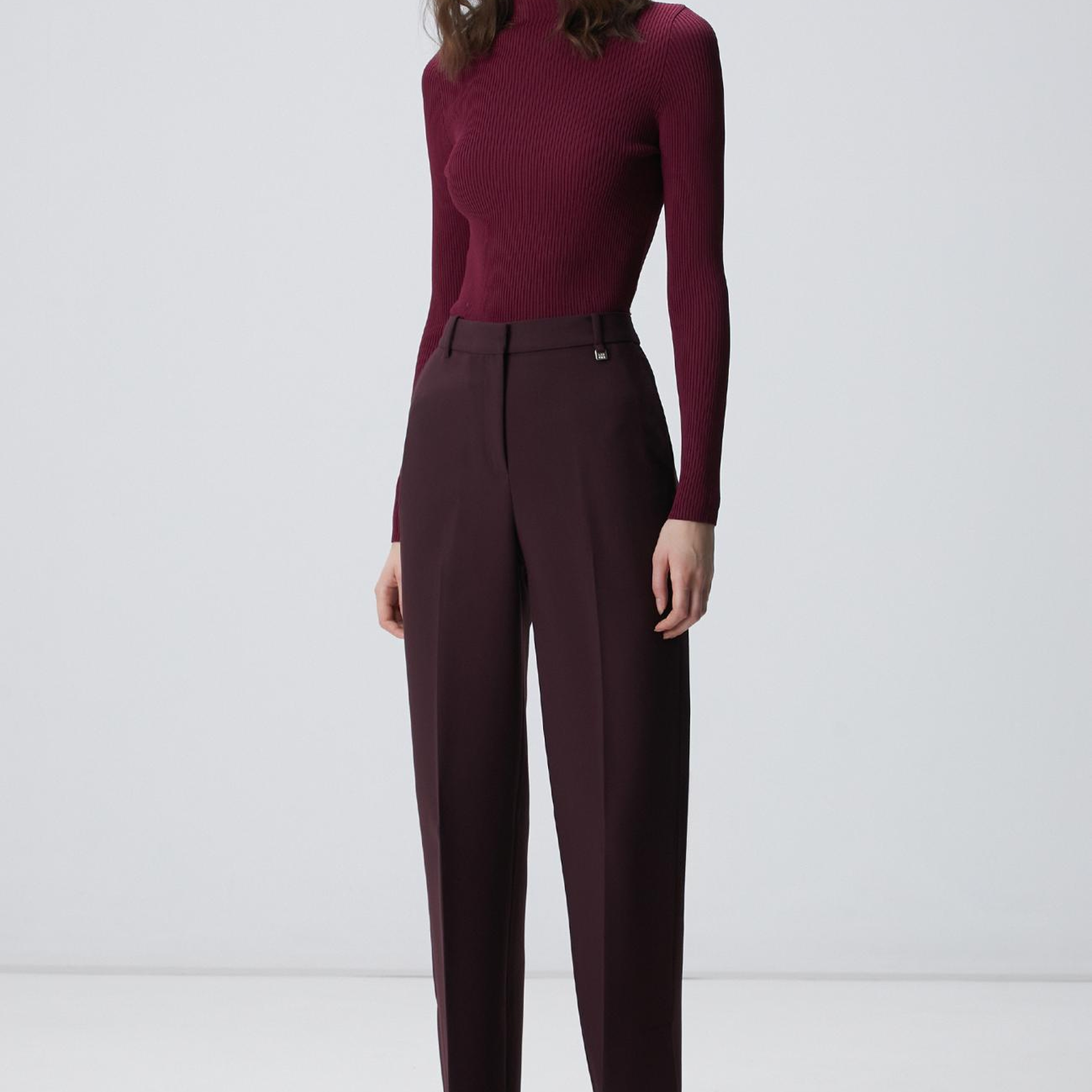 Network Kadın Vişne Paçası Yırtmaçlı Pantolon