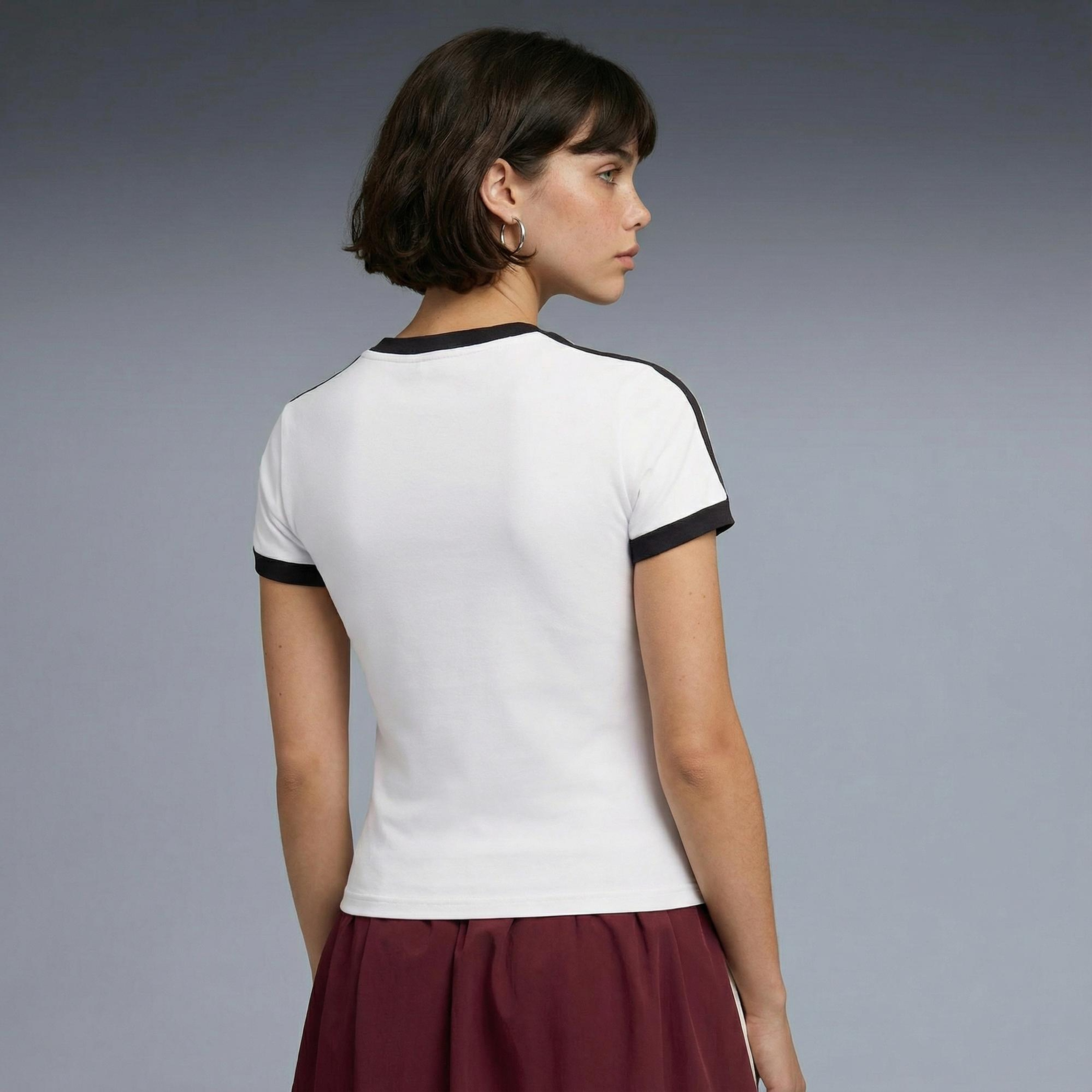 Puma T7 Slim  Kadın Beyaz T-Shirt