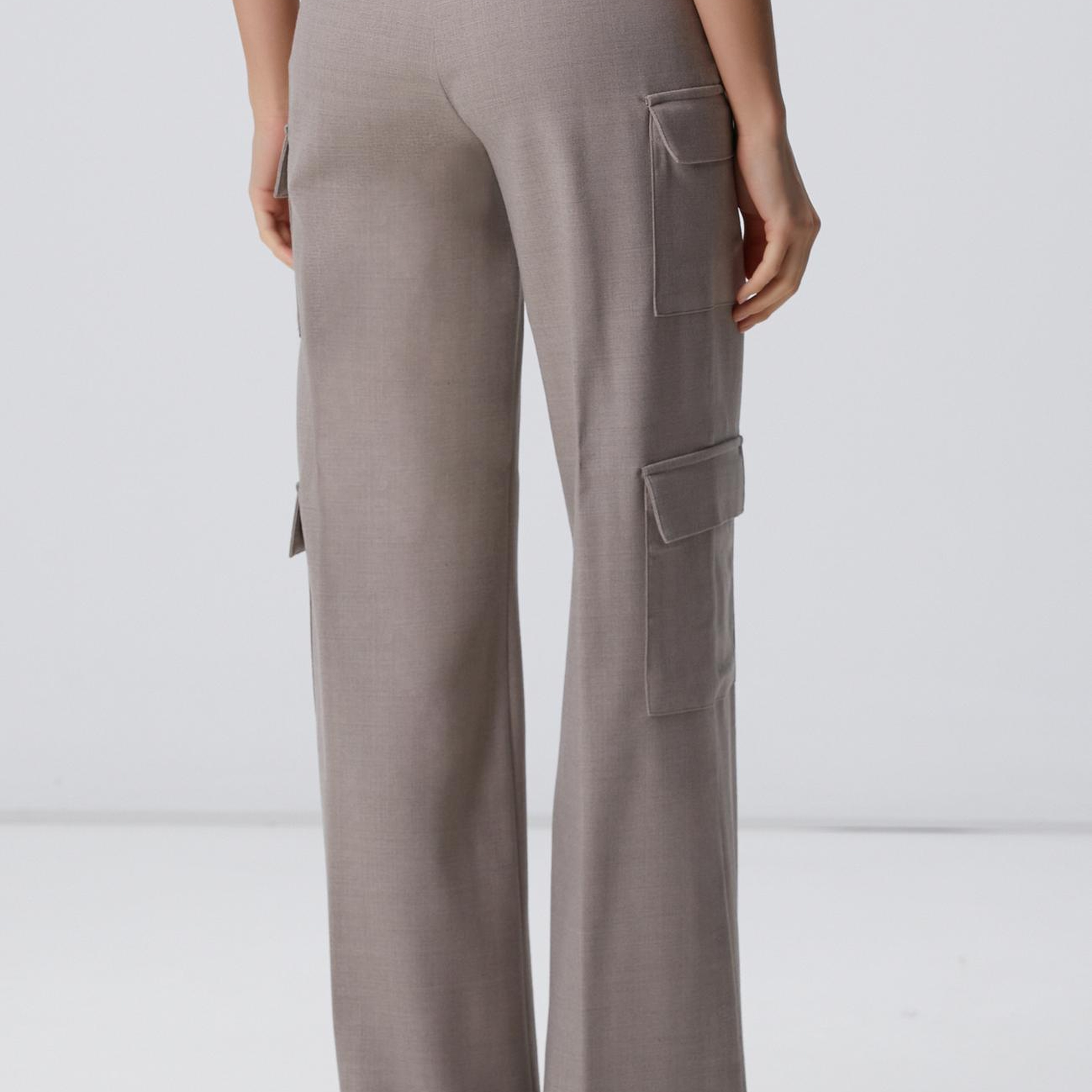 Network Kadın Bej Yün Karışımlı Pantolon