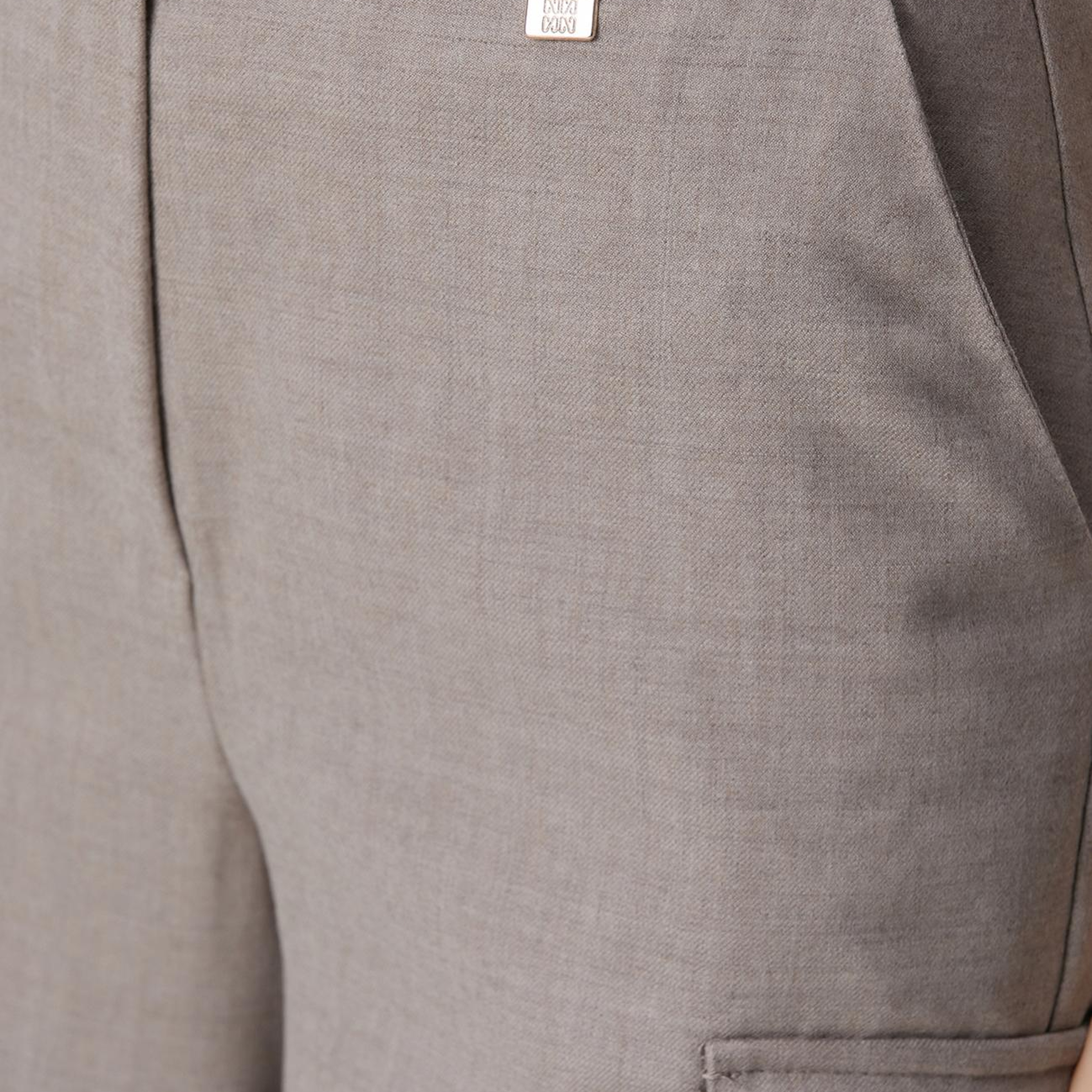 Network Kadın Bej Yün Karışımlı Pantolon