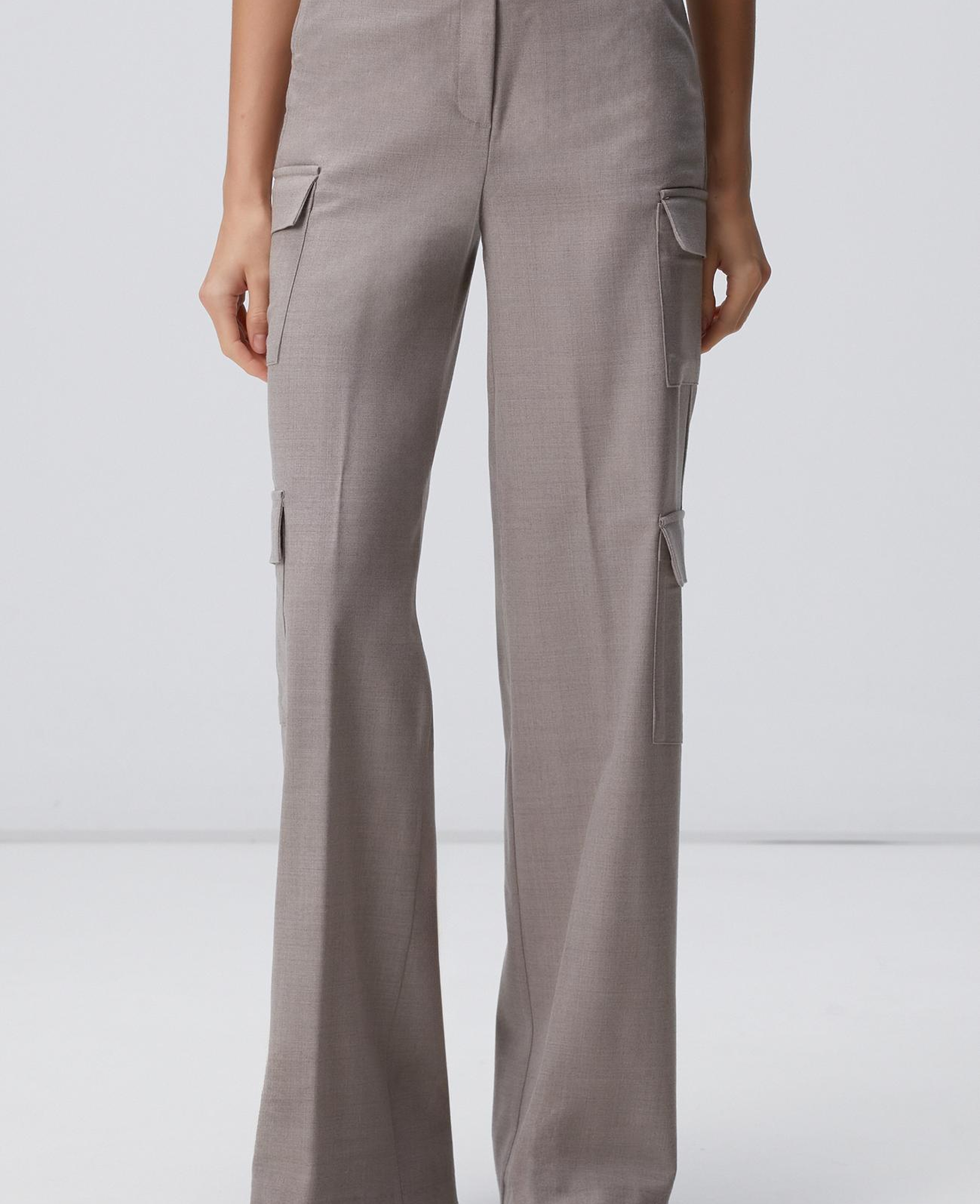 Network Kadın Bej Yün Karışımlı Pantolon